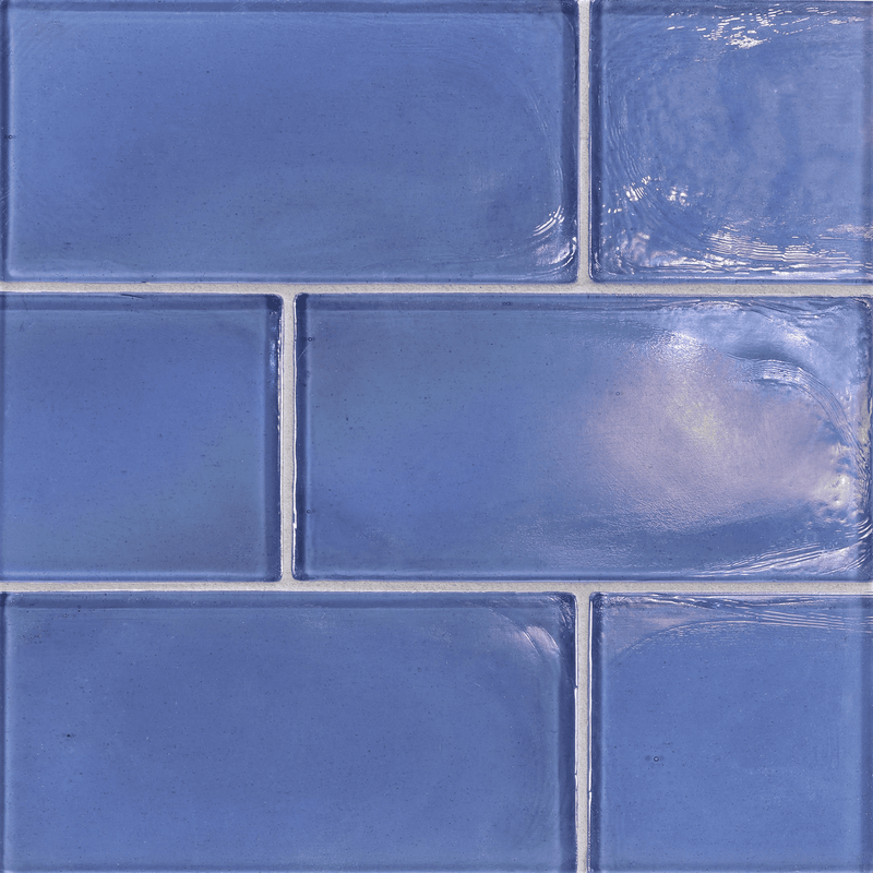 FLUX: Aqua Blue Rectangle Field Tile (4"x8" | pearl)