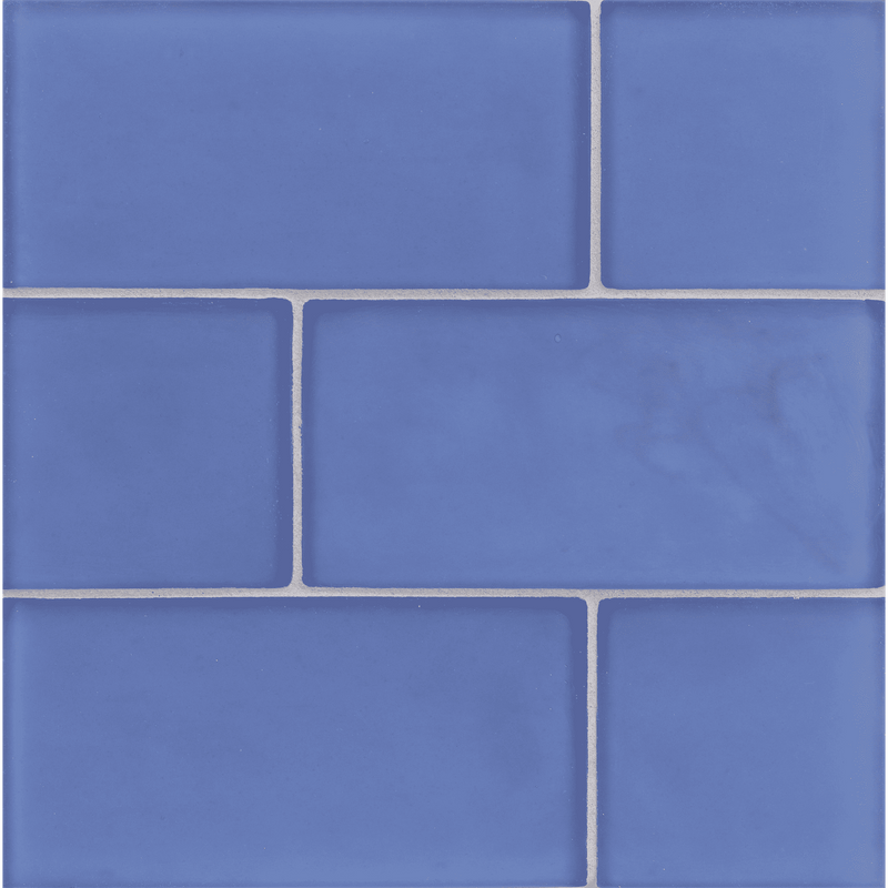 FLUX: Aqua Blue Rectangle Field Tile (4"x8" | silk)