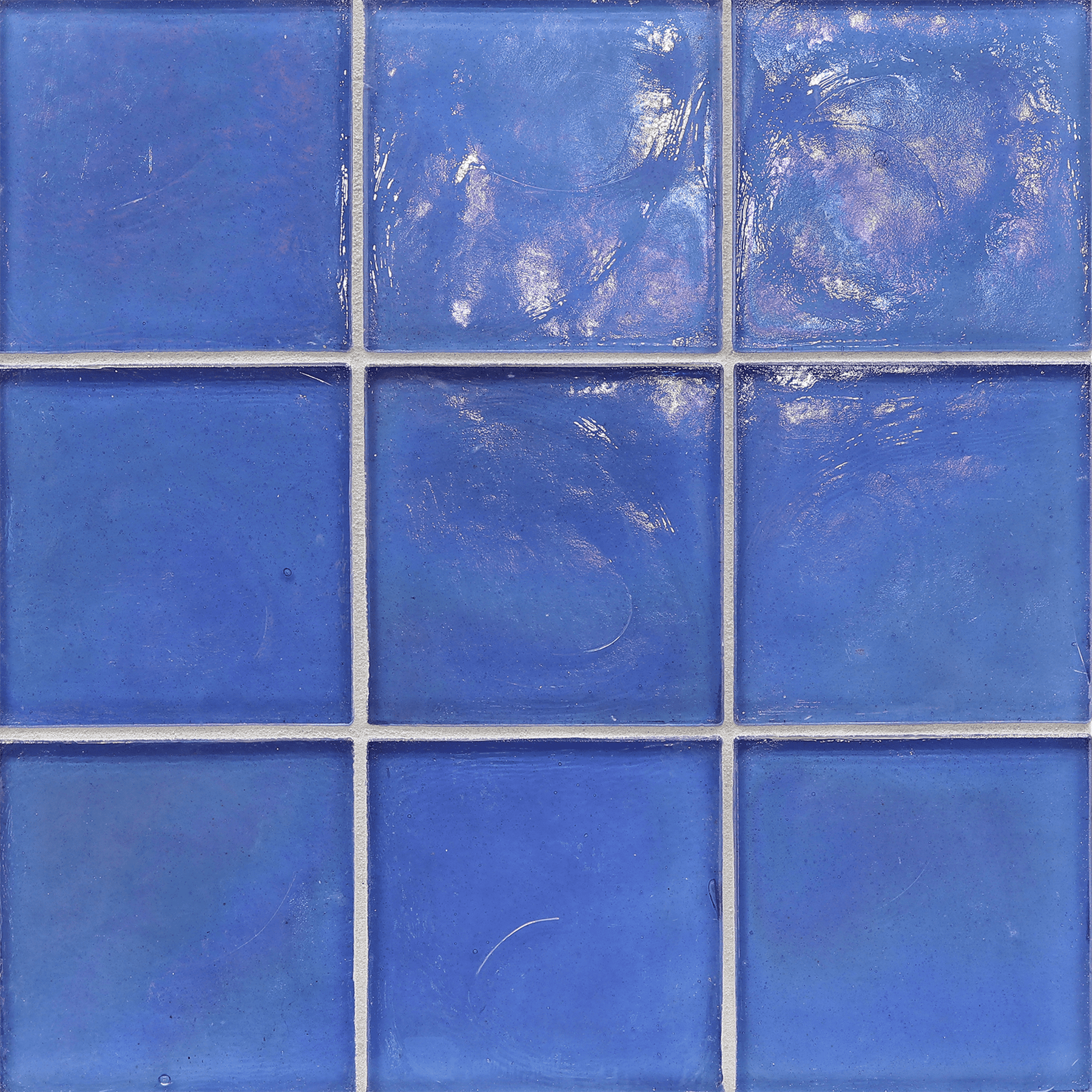 FLUX: Aqua Blue Square Field Tile (4"x4" | pearl)