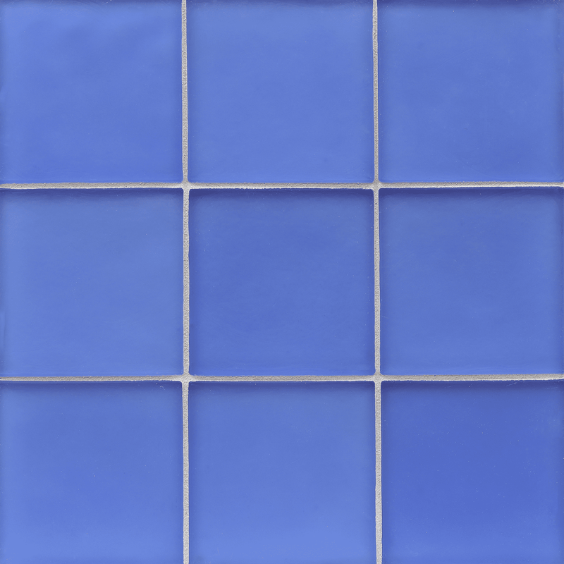 FLUX: Aqua Blue Square Field Tile (4"x4" | silk)