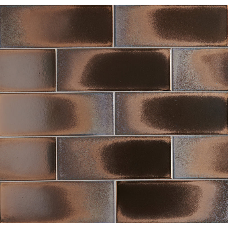 GRAPHITE: Molten Bronze Rectangle Field Tile (3 1/2"x9 1/2" | glossy)