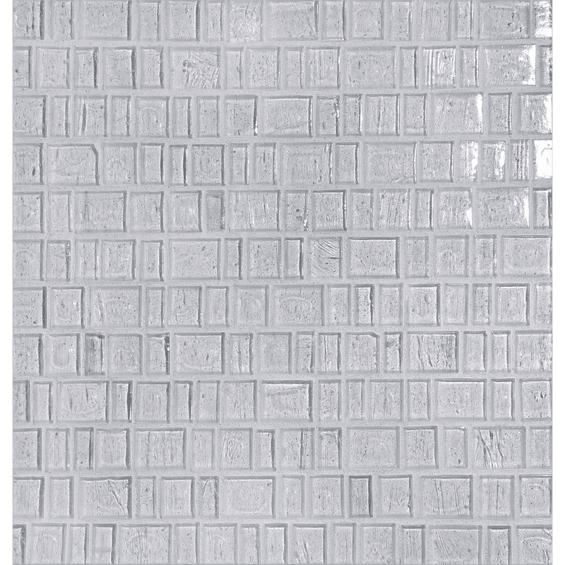 HAISEN: Albicant Barcode Offset Field Mosaic (12.54"x12.14" | natural)