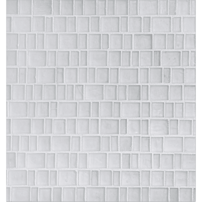 HAISEN: Albicant Barcode Offset Field Mosaic (12.54"x12.14" | silk)