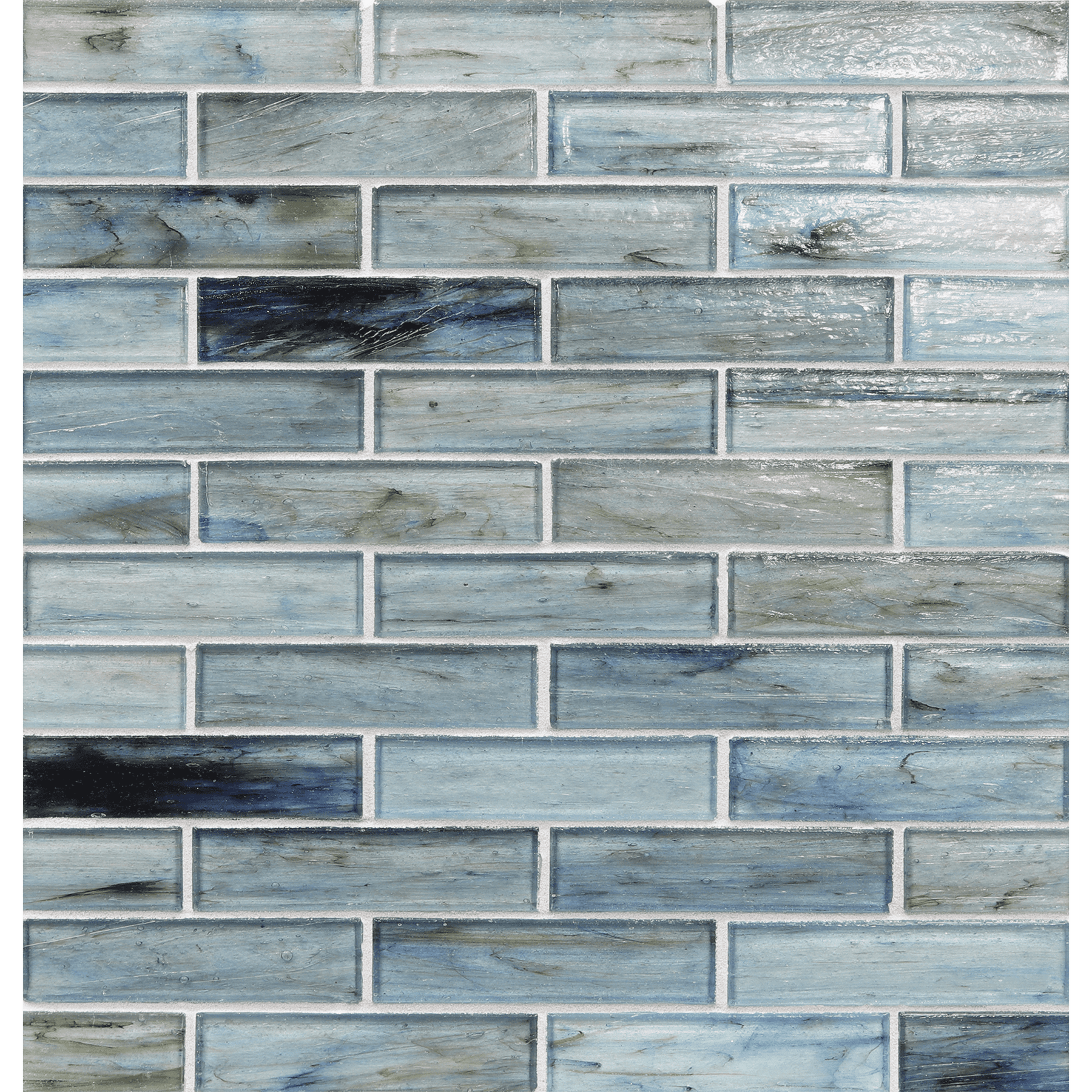 HAISEN: Azuline 1"x4" Staggered Joint Field Mosaic (9.92"x12.41" | natural)