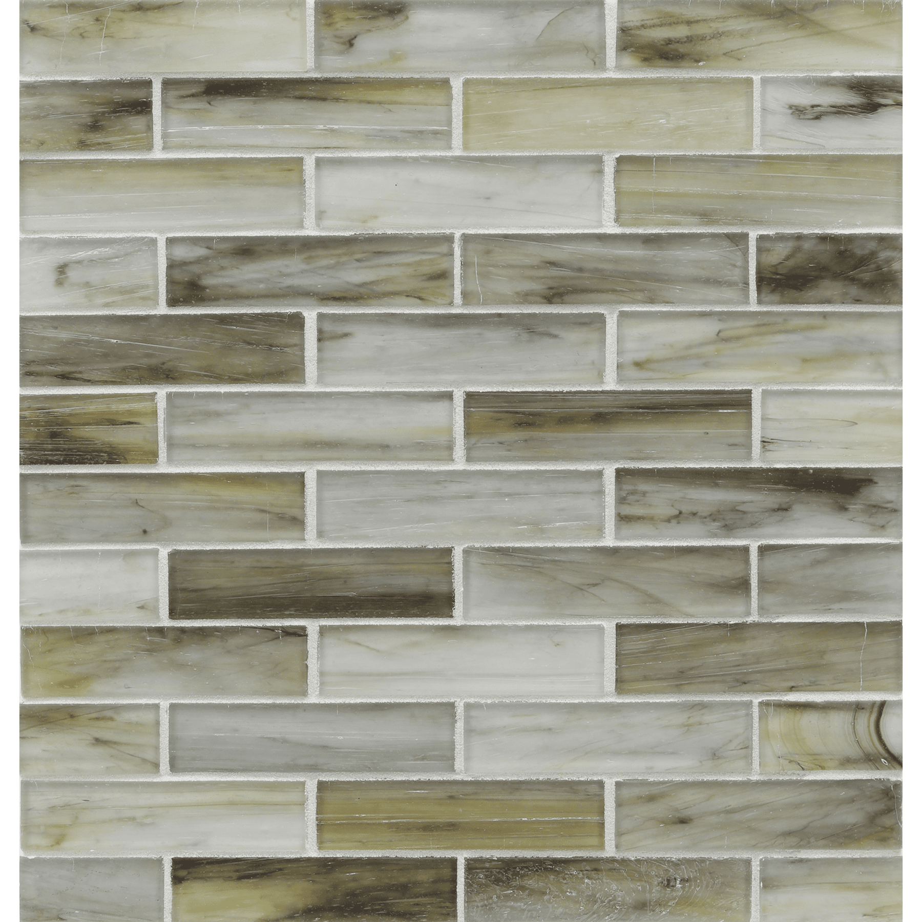 HAISEN: Sorrel 1"x4" Staggered Joint Field Mosaic (9.92"x12.41" | silk)