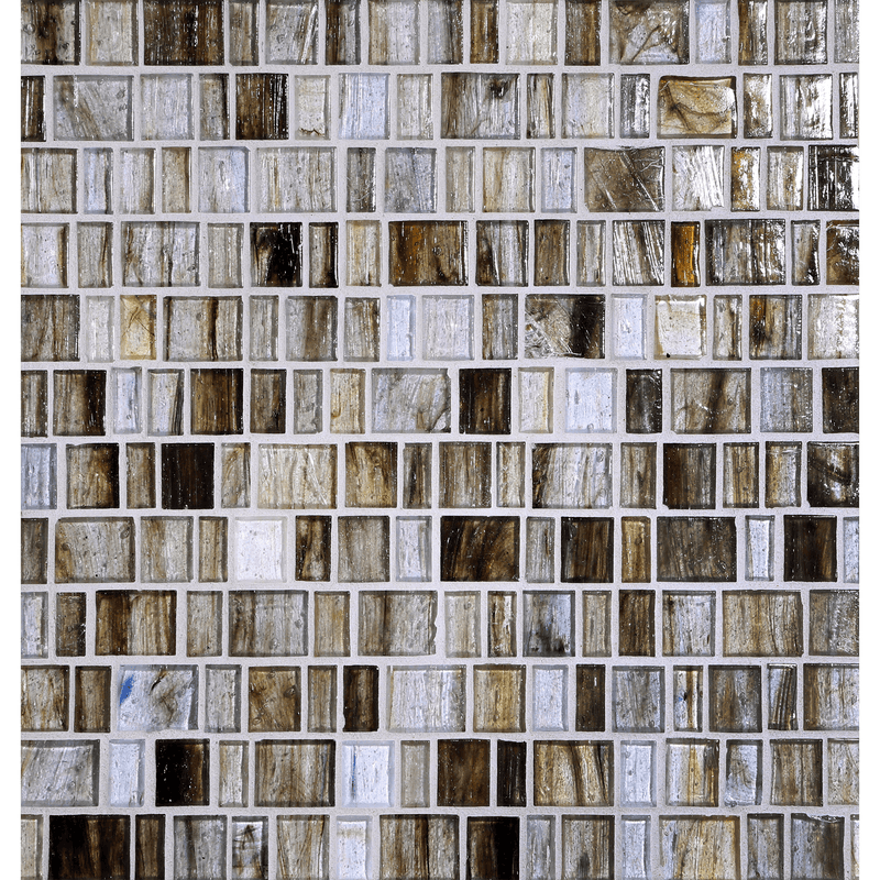 HAISEN: Sorrel Barcode Offset Field Mosaic (12.54"x12.14" | natural)