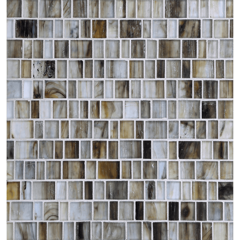 HAISEN: Sorrel Barcode Offset Field Mosaic (12.54"x12.14" | silk)