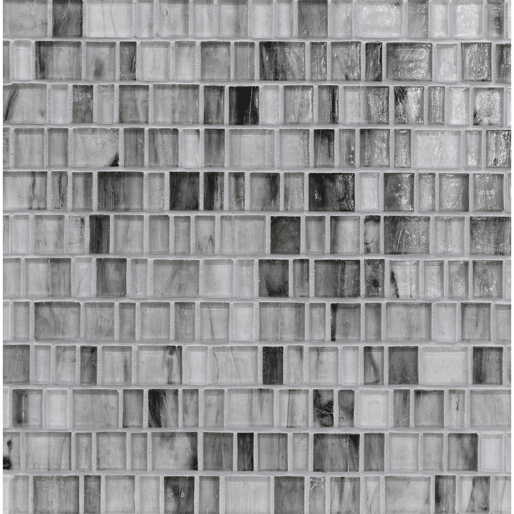 HAISEN: Starlight Barcode Offset Field Mosaic (12.54"x12.14" | natural)