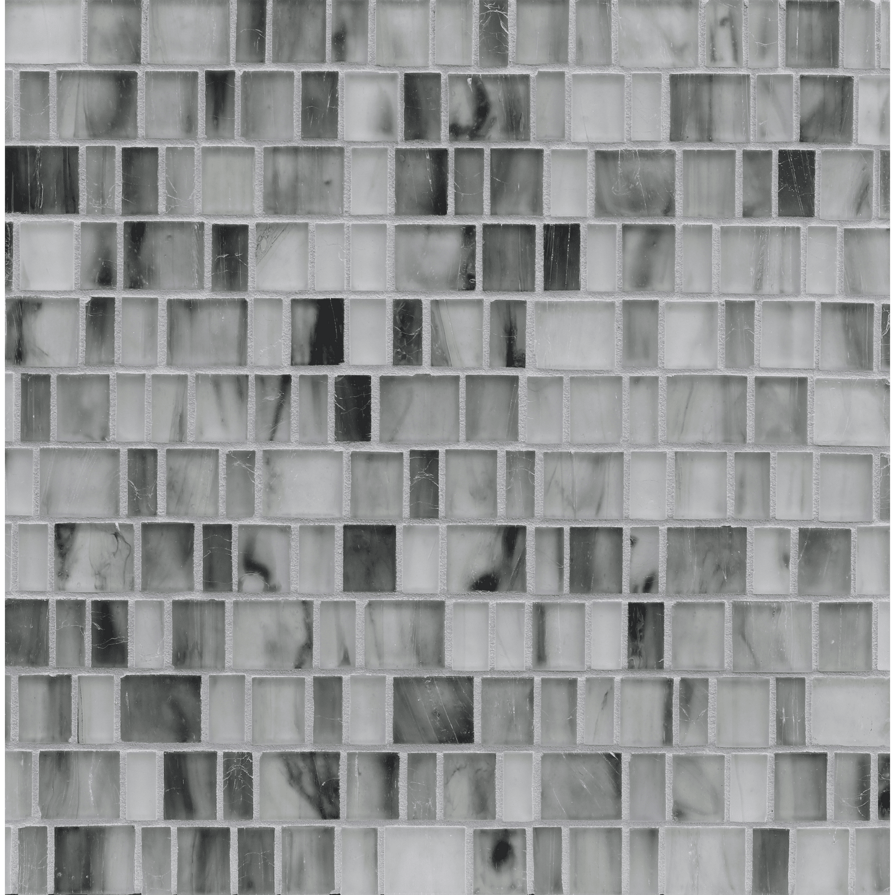 HAISEN: Starlight Barcode Offset Field Mosaic (12.54"x12.14" | silk)