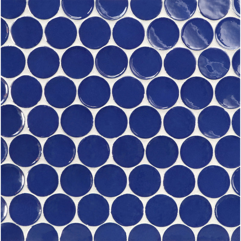 KANU: Harbor Blue Buoy Penny Round Field Mosaic (10.02"x11.57" | glossy)