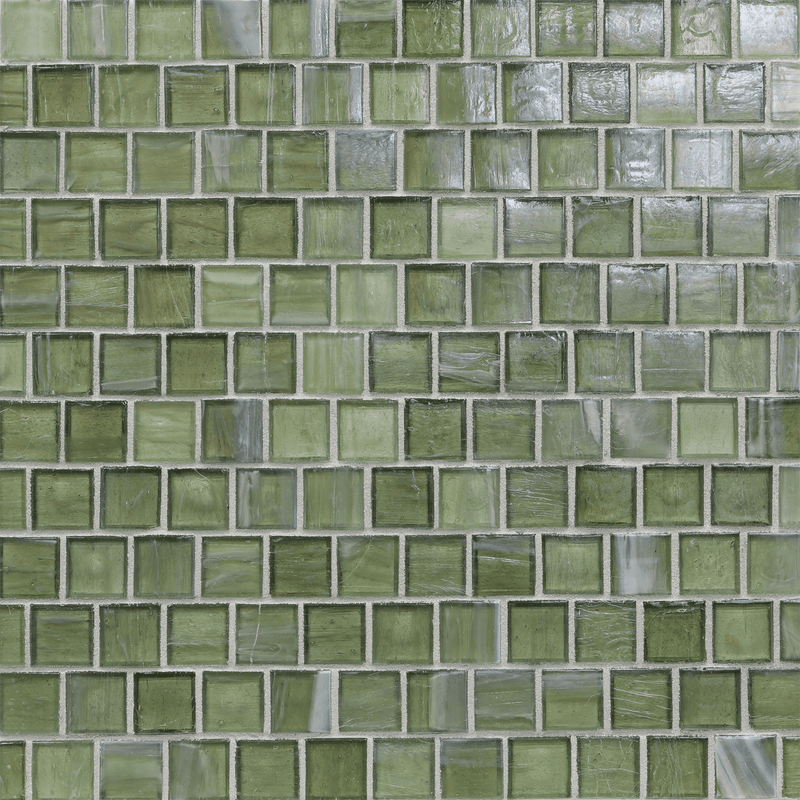 LAPIS: Palm 1"x1" Staggered Joint Field Mosaic (12.45"x12.41" | pearl)