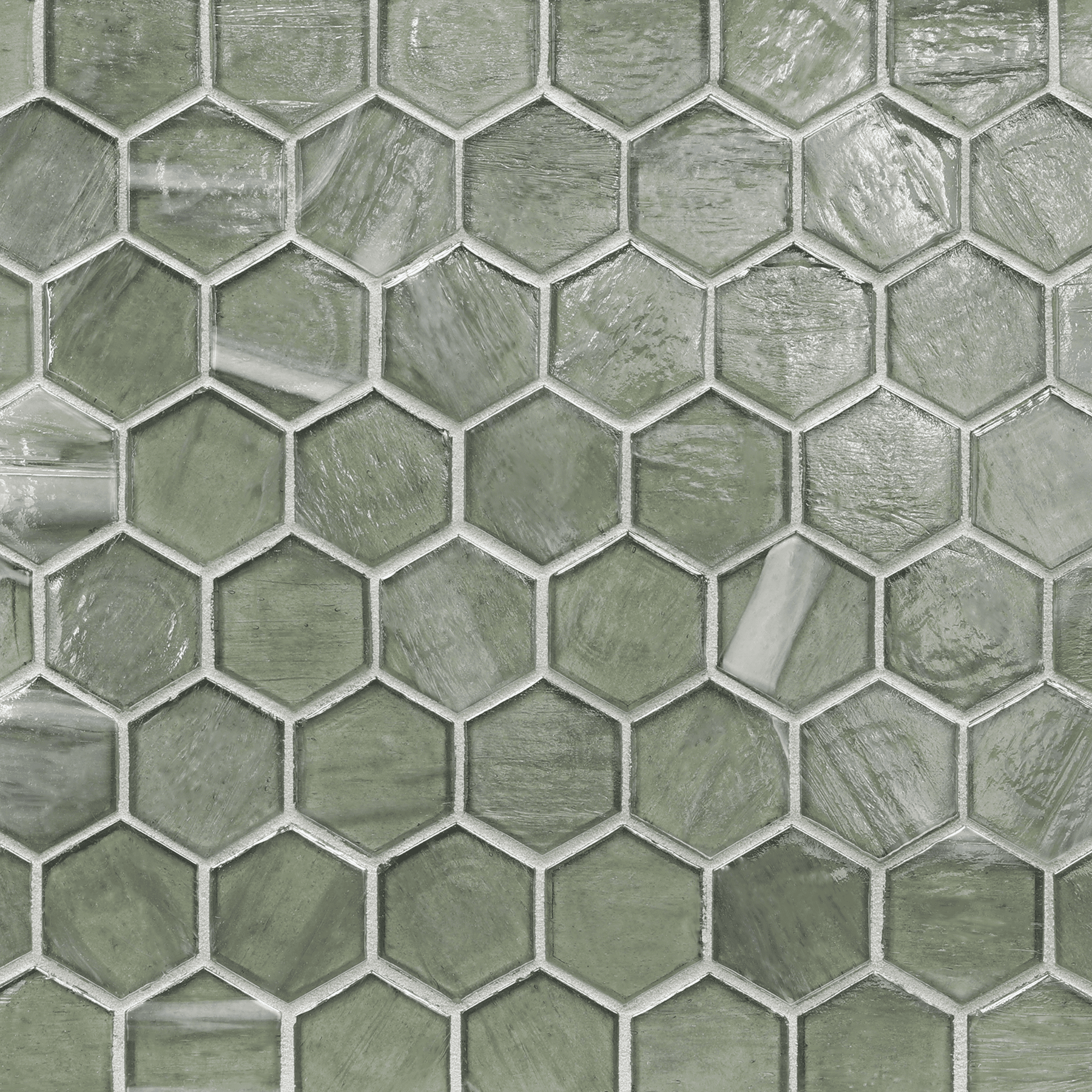 LUCE: Aurora 2" Hexagonal Field Mosaic (11.64"x11.76" | pearl)