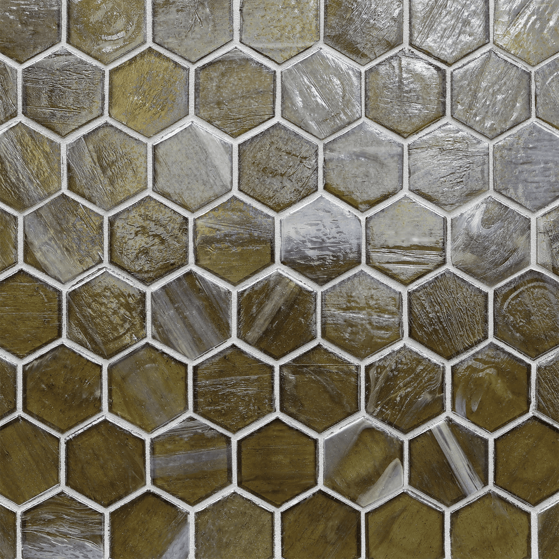 LUCE: Earthy 2" Hexagonal Field Mosaic (11.64"x11.76" | pearl)