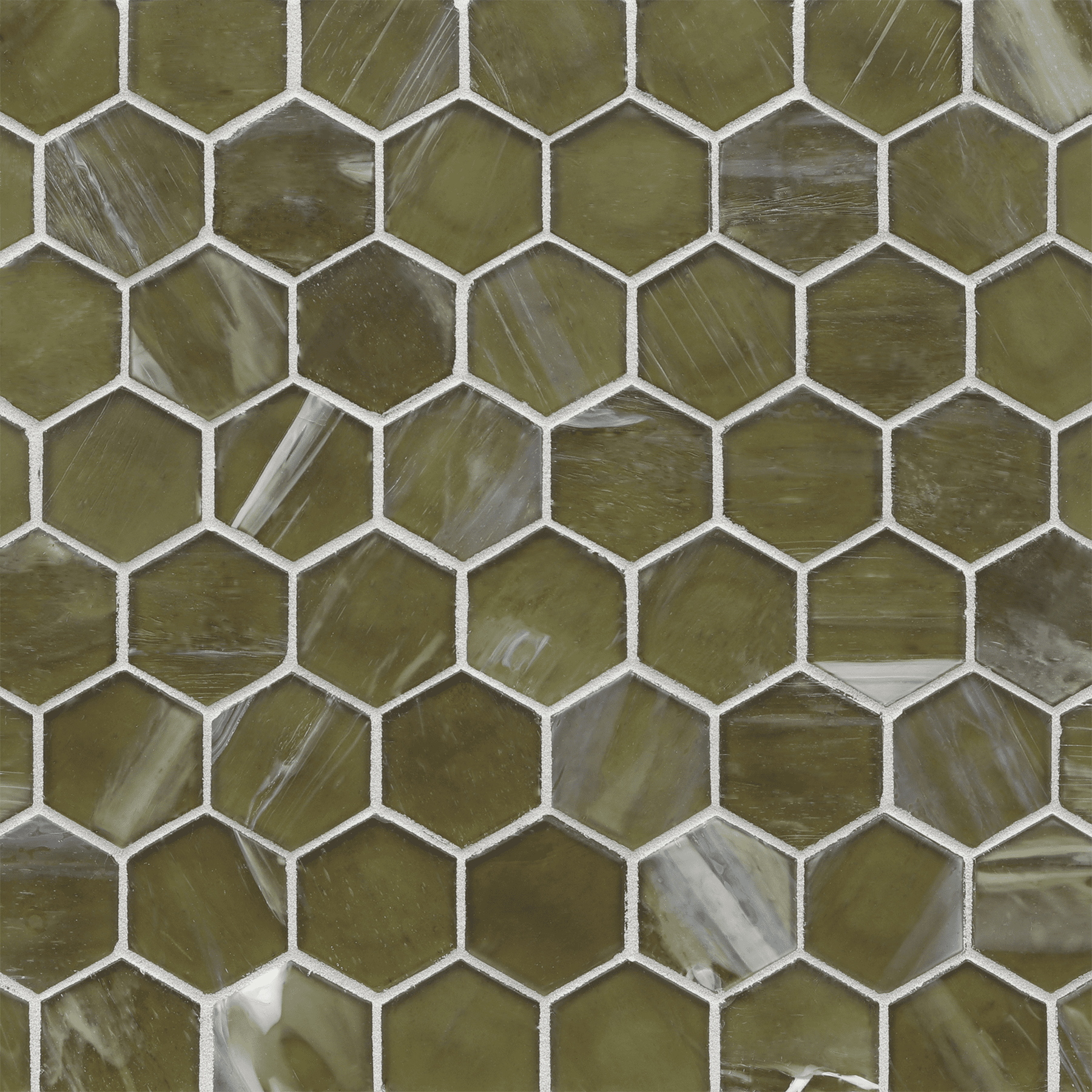 LUCE: Earthy 2" Hexagonal Field Mosaic (11.64"x11.76" | silk)