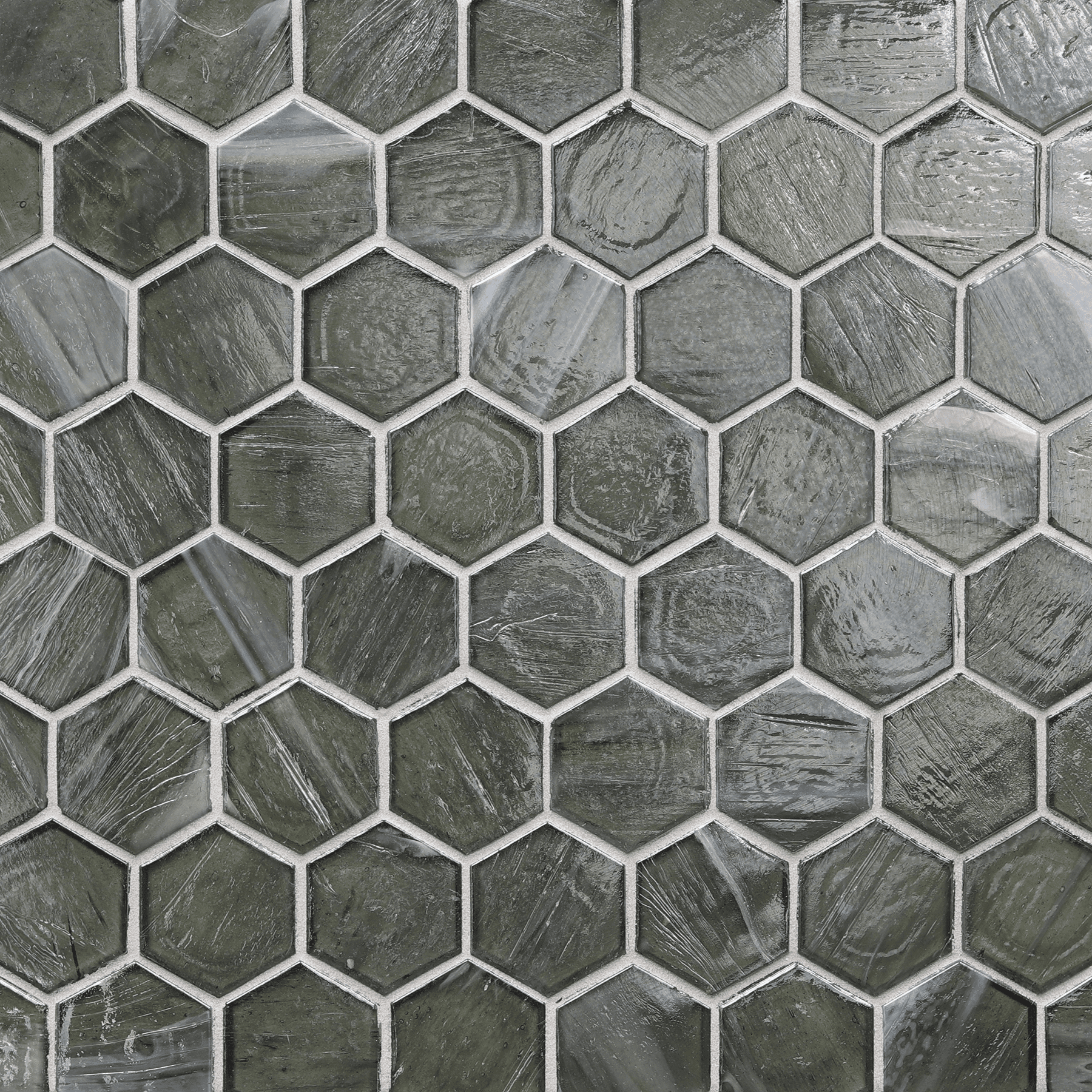 LUCE: Mettle 2" Hexagonal Field Mosaic (11.64"x11.76" | pearl)