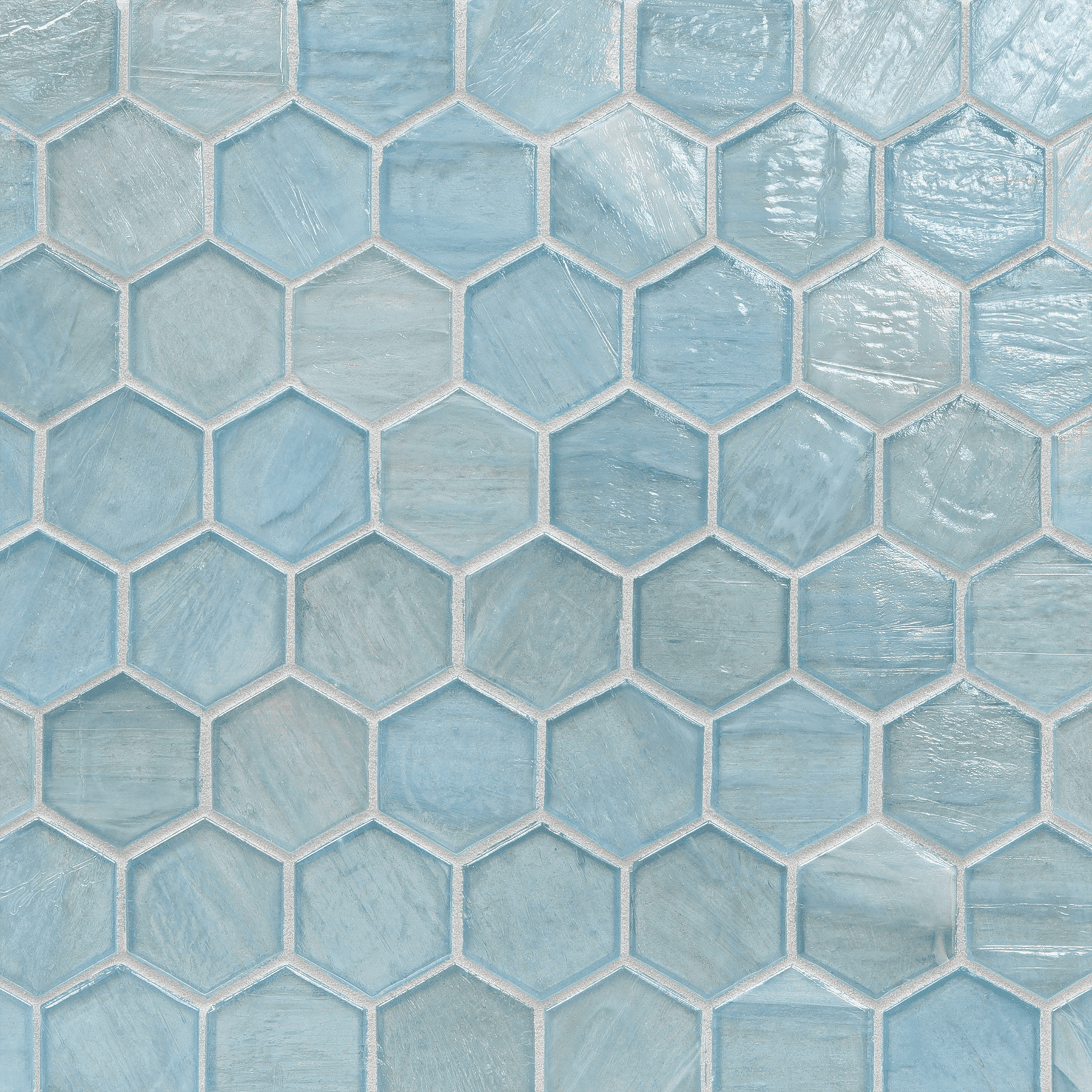 LUCE: Mineral Springs 2" Hexagonal Field Mosaic (11.64"x11.76" | pearl)