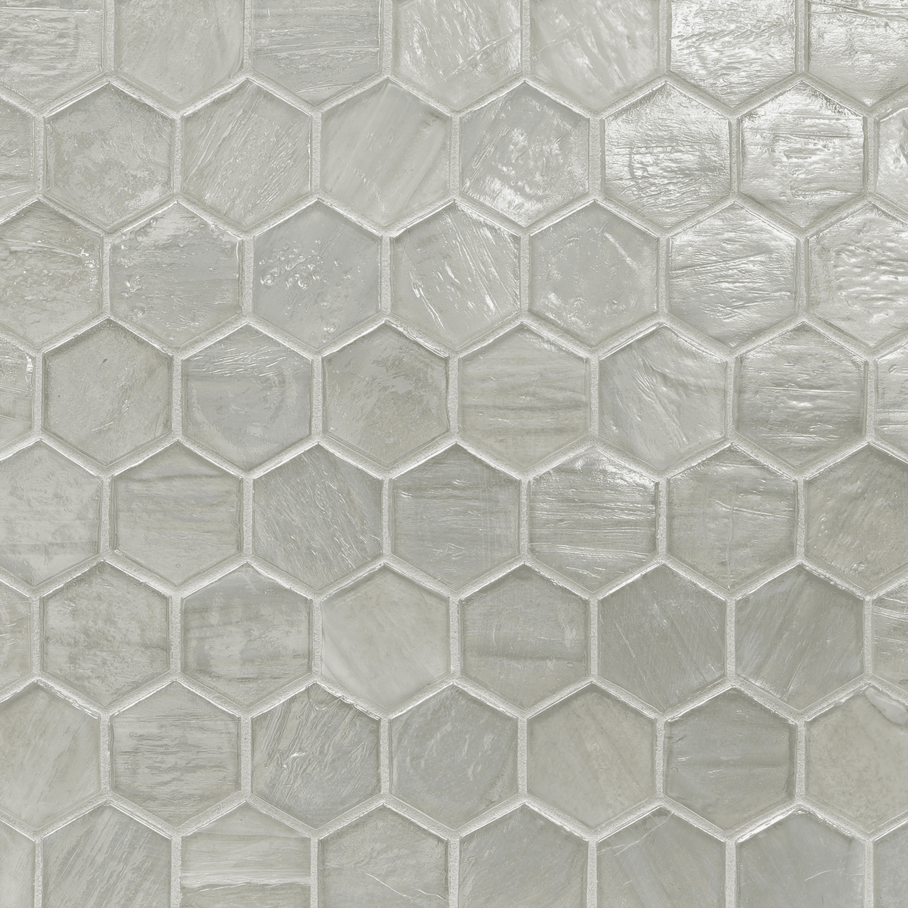 LUCE: Moonlit 2" Hexagonal Field Mosaic (11.64"x11.76" | pearl)