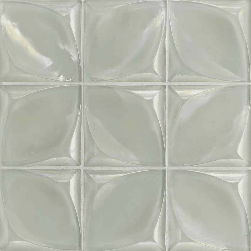 ORIGAMI FIELD: Crystal Lacuna Square Field Tile (4"x4" | pearl)