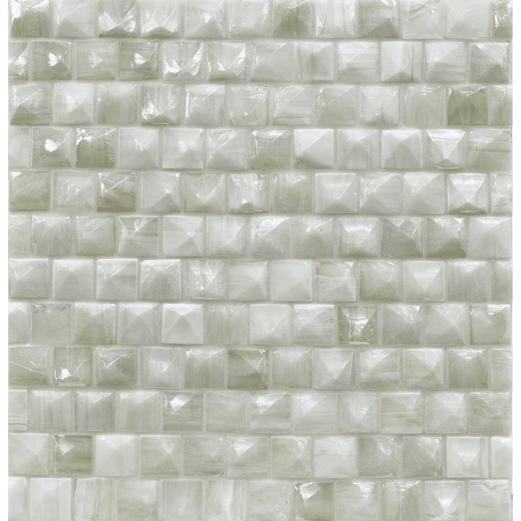 ORIGAMI MOSAIC: Asolo Nami Staggered Joint Field Mosaic (12.40"x12.46" | pearl)