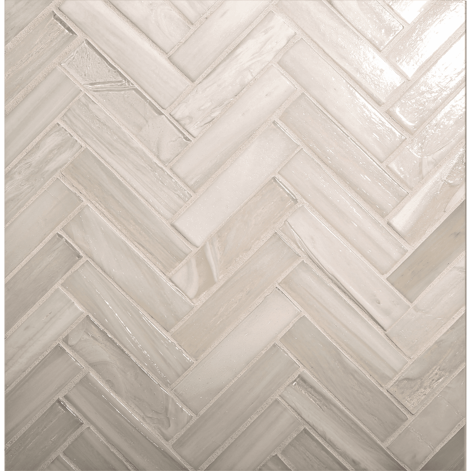 SHIBUI: Bleached White 1"x4" Herringbone Field Mosaic (9.92"x12.41" | natural)