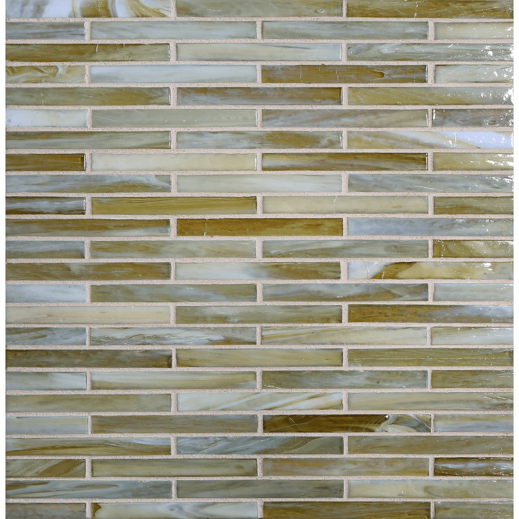 SHIBUI: Naples Yellow 0.5"x4" Staggered Joint Field Mosaic (9.92"x12.14" | natural)