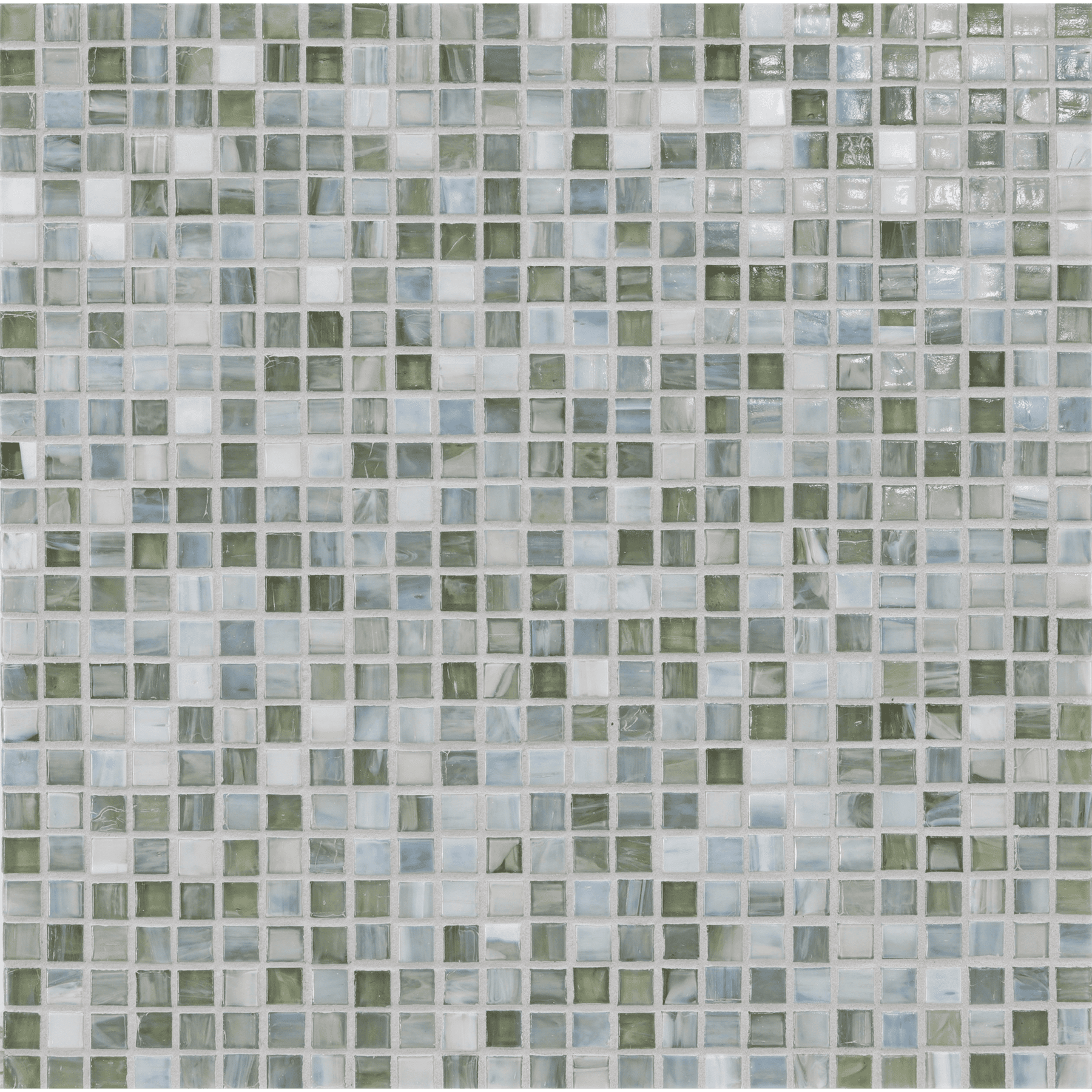 SHIBUI: Pewter 0.5"x0.5" Straight Stack Field Mosaic (12.52"x12.52" | natural)