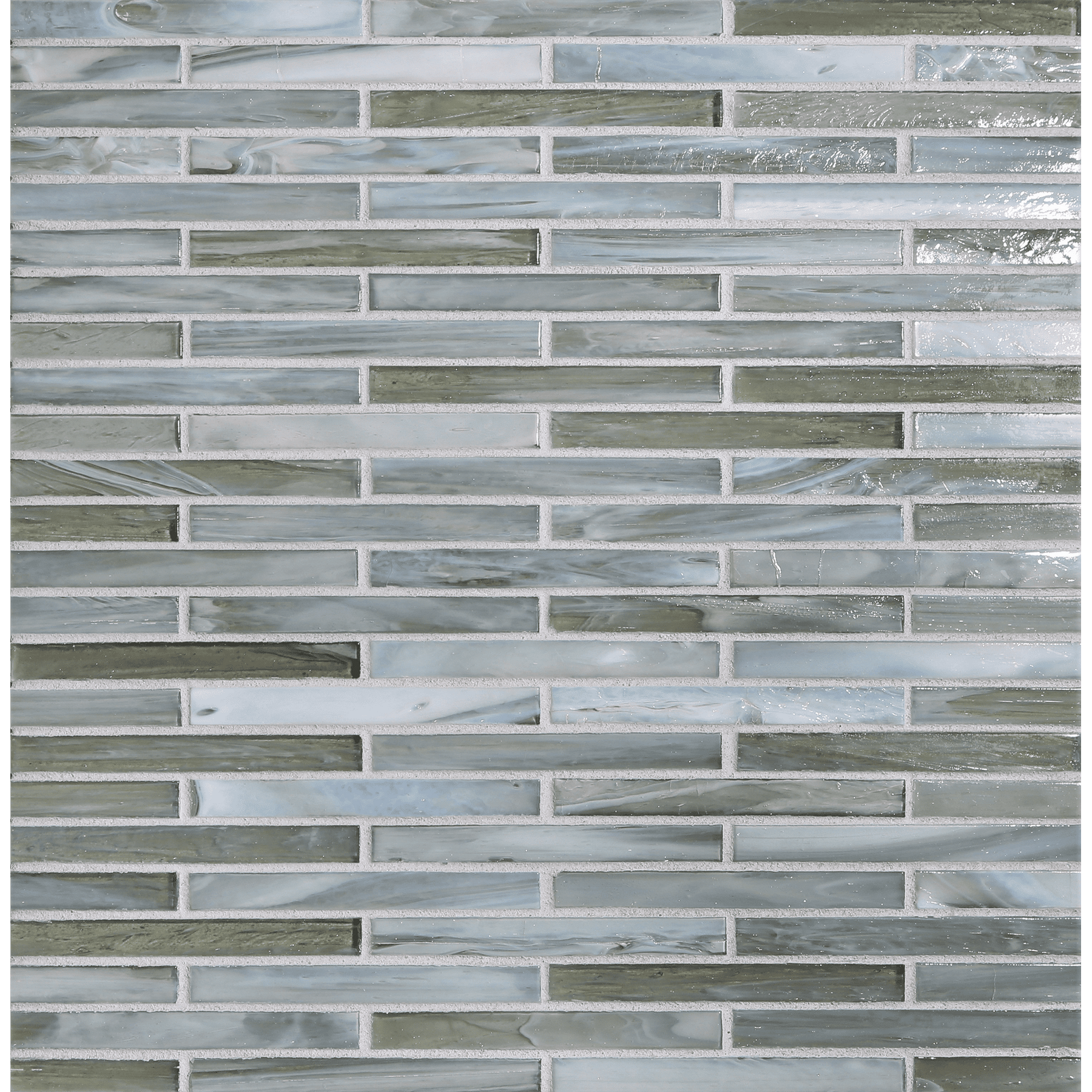 SHIBUI: Pewter 0.5"x4" Staggered Joint Field Mosaic (9.92"x12.14" | natural)