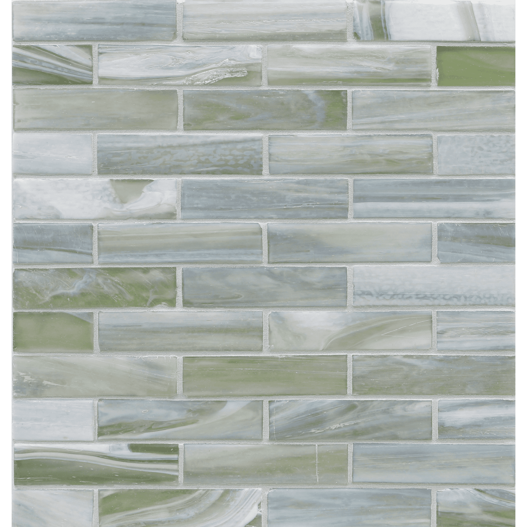 SHIBUI: Pewter 1"x4" Staggered Joint Field Mosaic (9.92"x12.41" | silk)