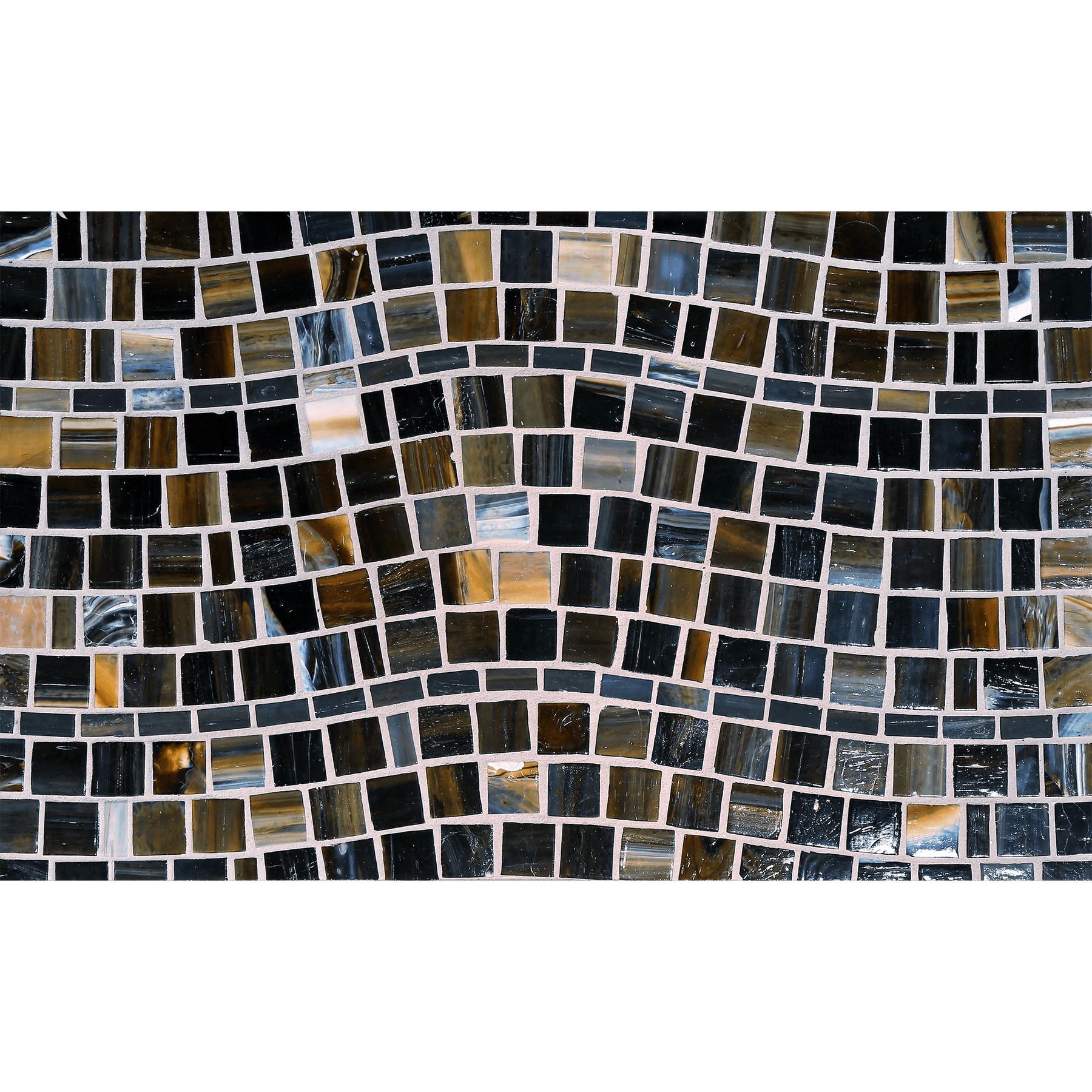 SHIBUI: Raw Umber Rio Offset Field Mosaic (15.42"x11.67" | natural)