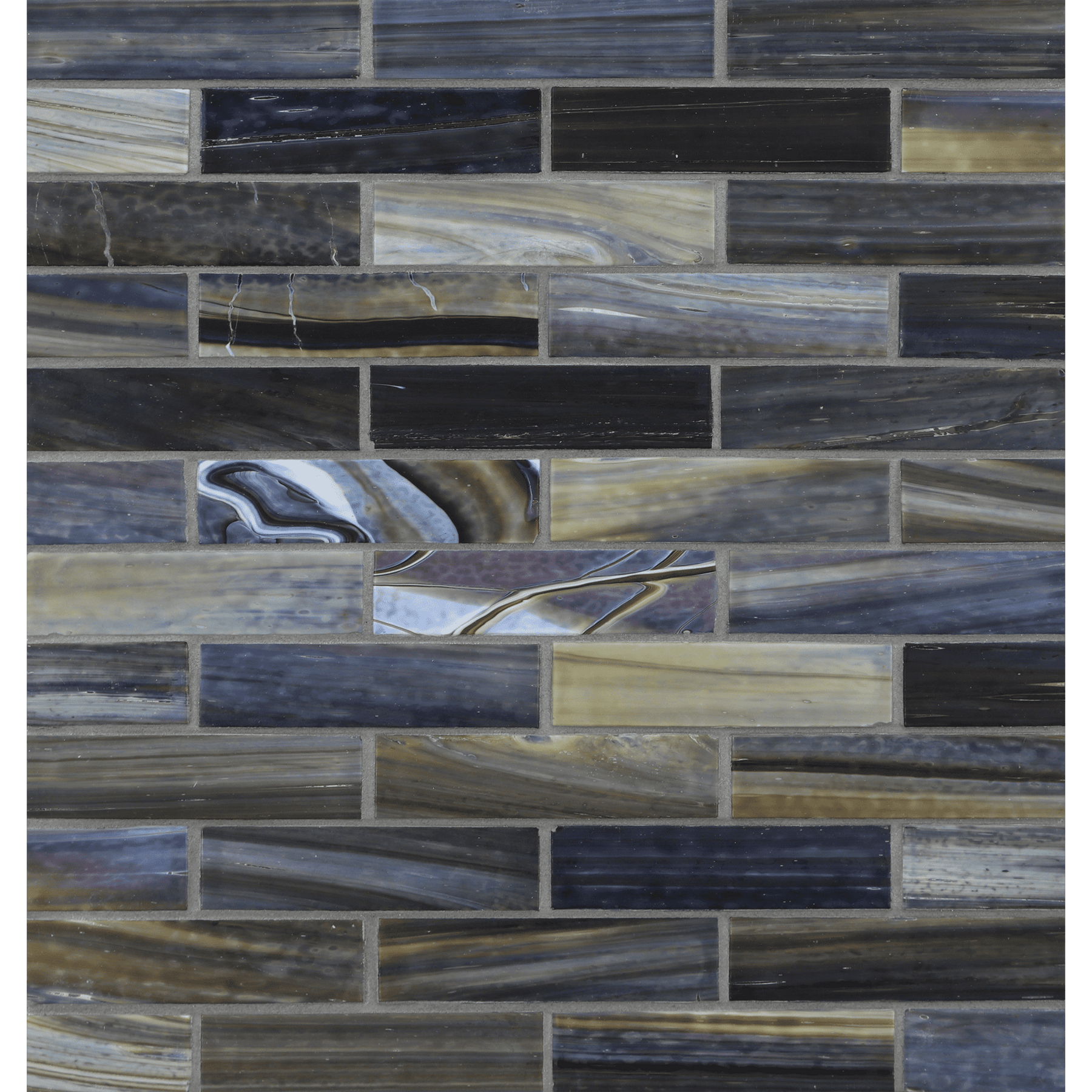 SHIBUI: Roman Earth 1"x4" Staggered Joint Field Mosaic (9.92"x12.41" | silk)