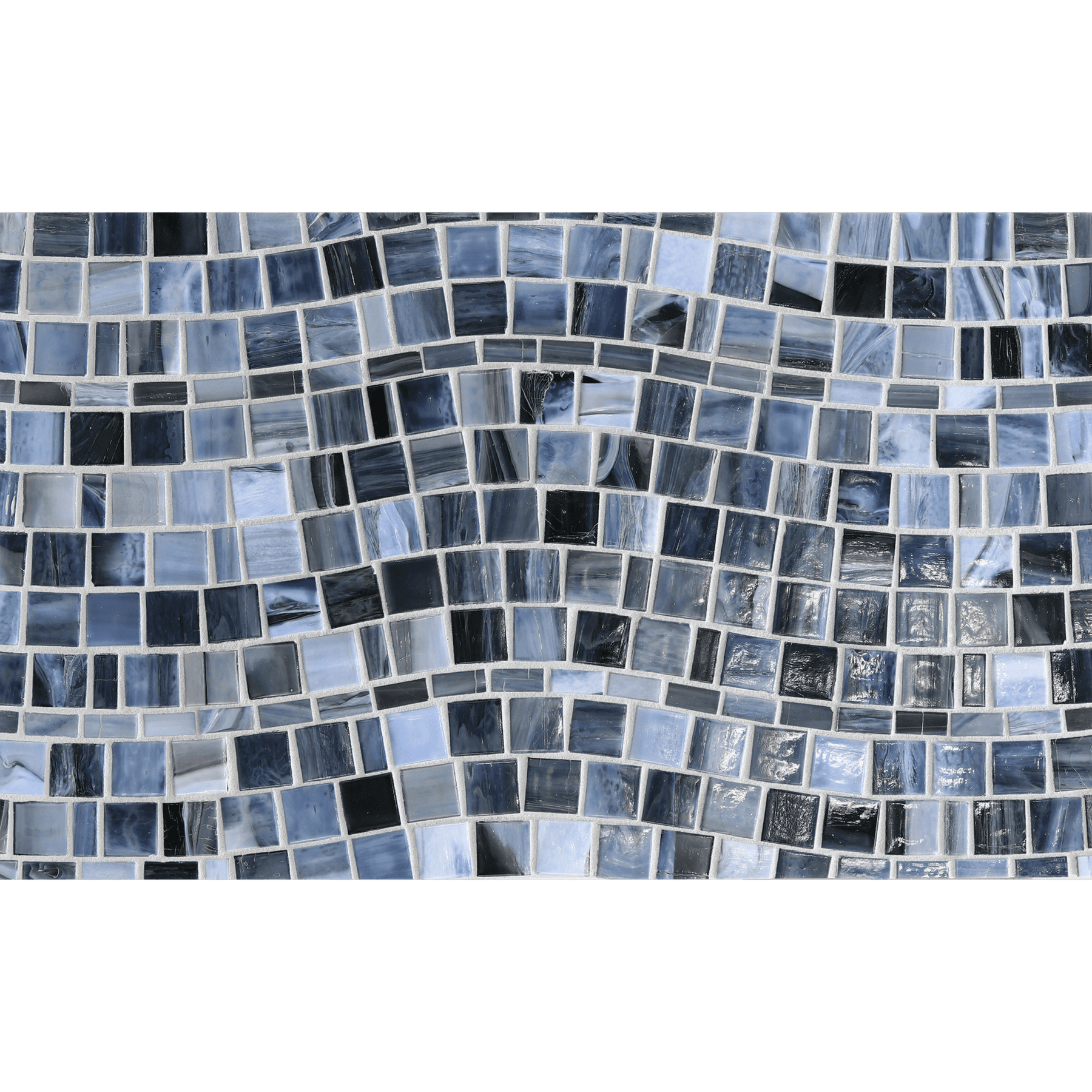 SHIBUI: Sevres Blue Rio Offset Field Mosaic (15.42"x11.67" | natural)