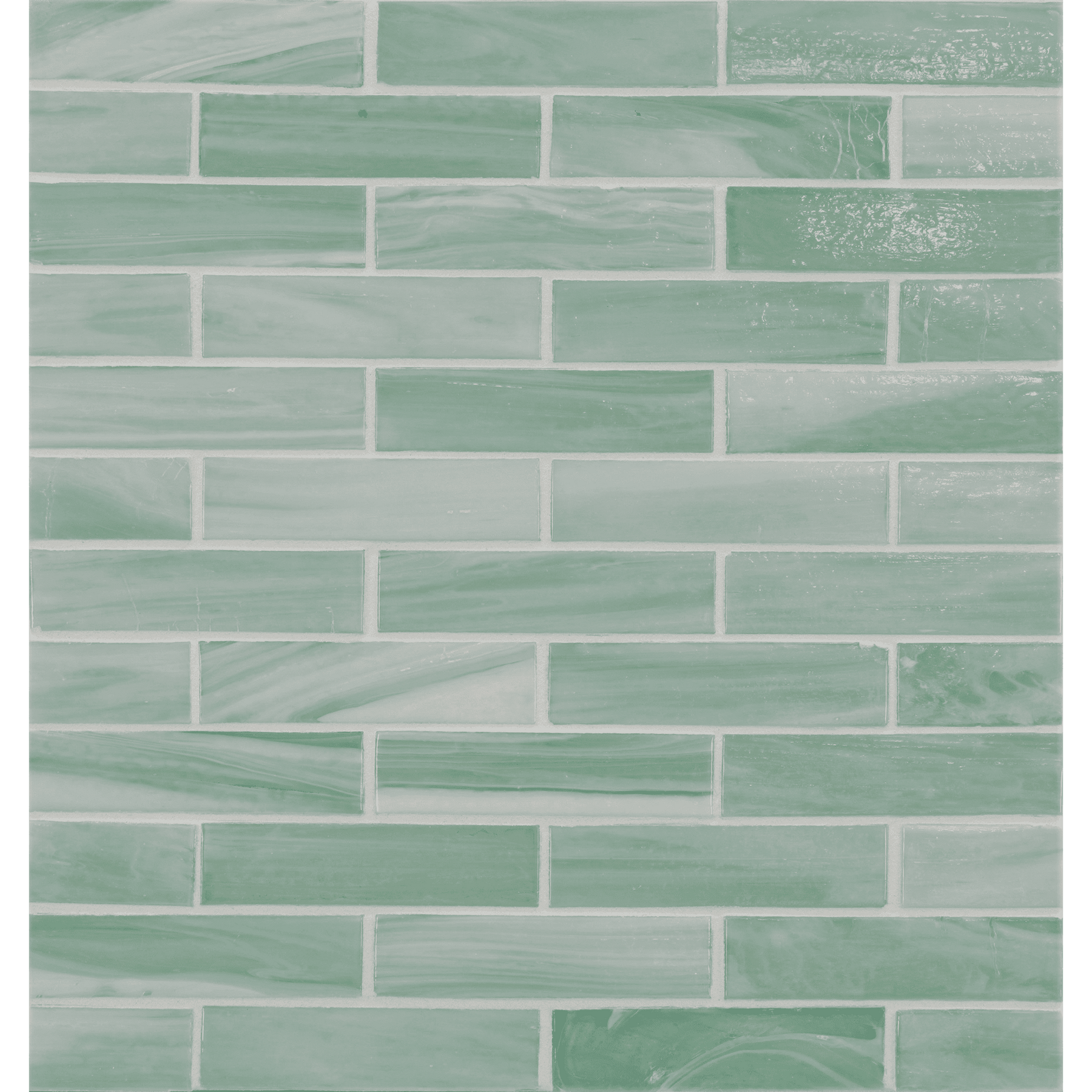 SHIBUI: Soft Teal 1"x4" Staggered Joint Field Mosaic (9.92"x12.41" | natural)