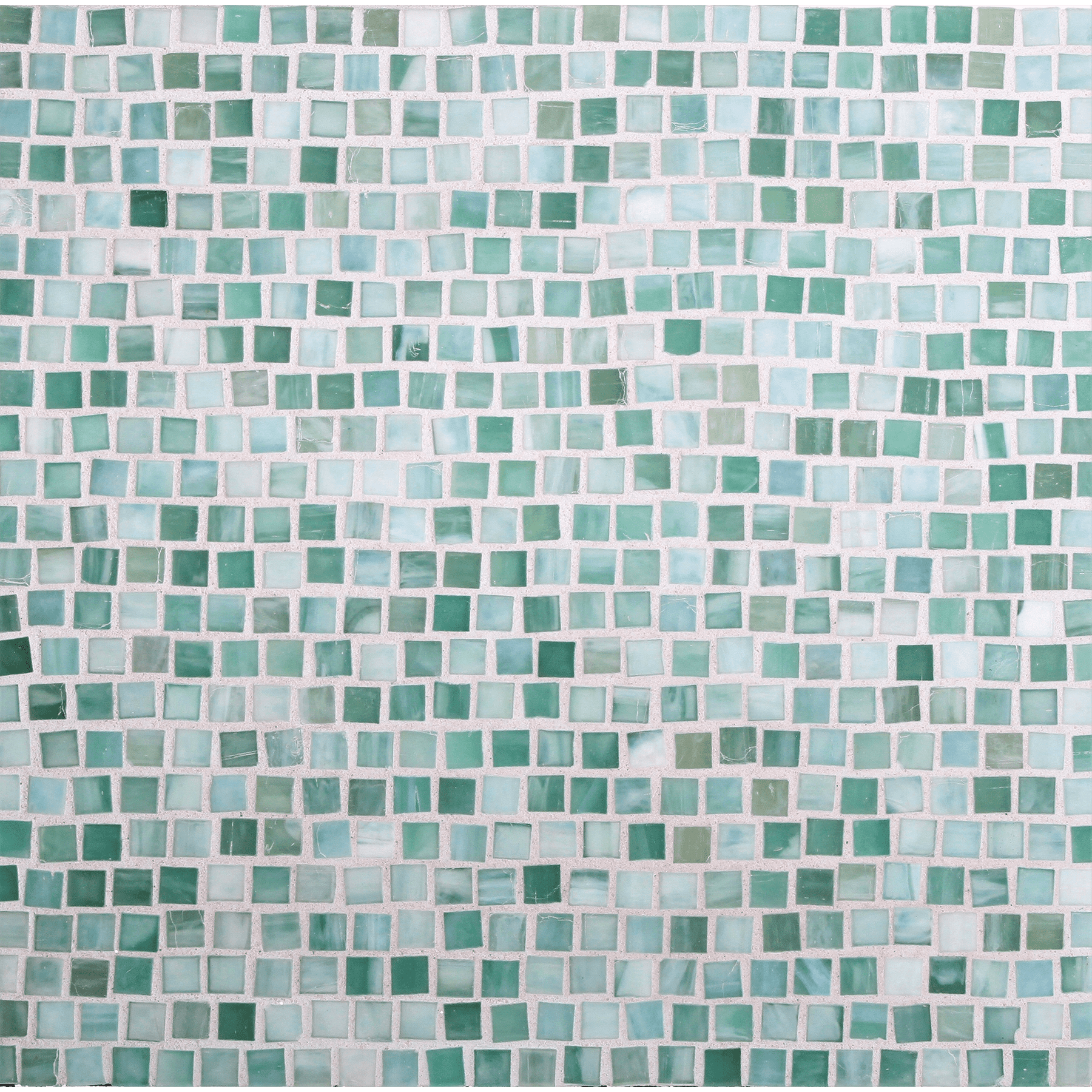 SHIBUI: Soft Teal Pompeii Stack Field Mosaic (12.63"x12.28" | silk)