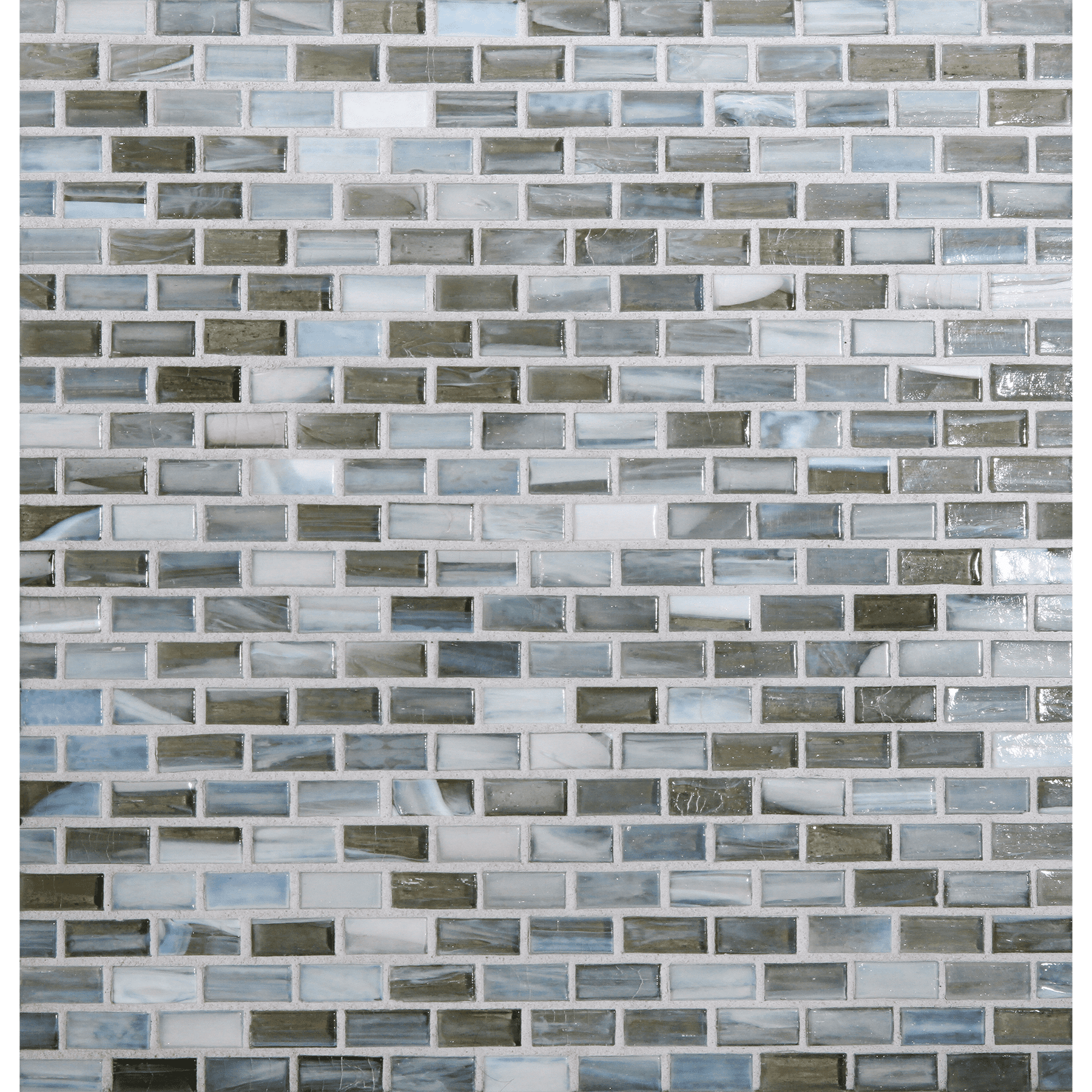 SHIBUI: Tungsten 0.5"x1" Staggered Joint Field Mosaic (12.51"x12.51" | natural)
