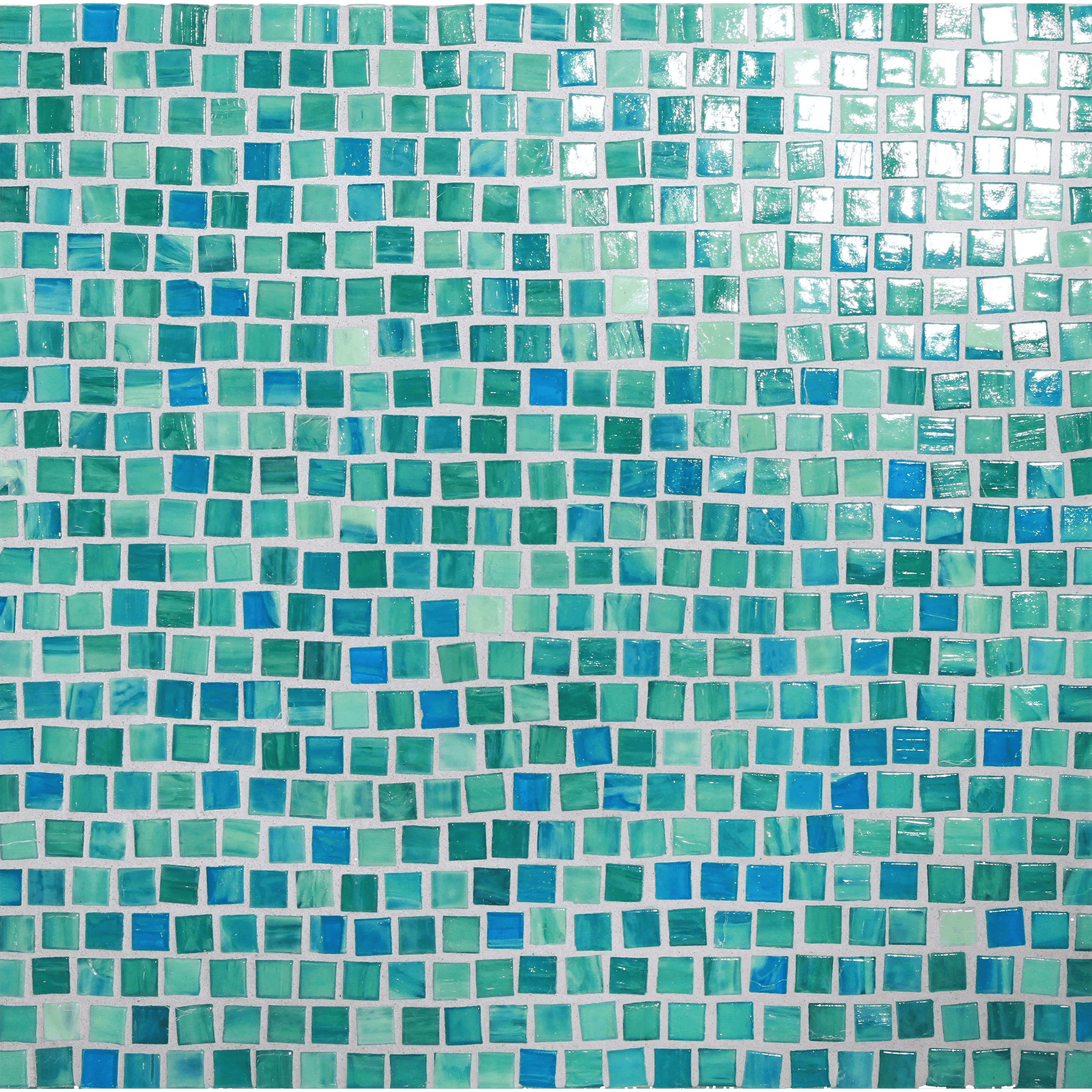 SHIBUI: Turquose Pompeii Stack Field Mosaic (12.63"x12.28" | natural)