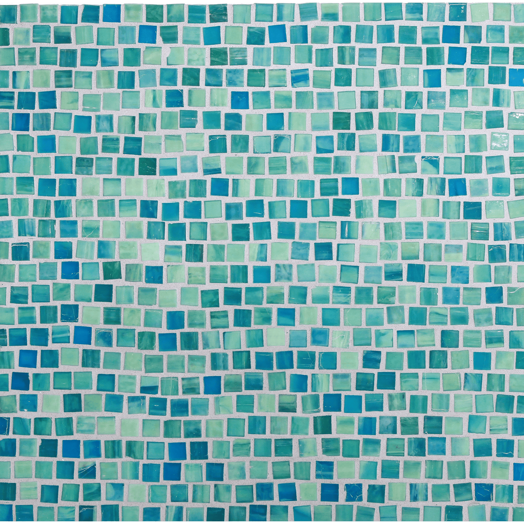 SHIBUI: Turquose Pompeii Stack Field Mosaic (12.63"x12.28" | silk)