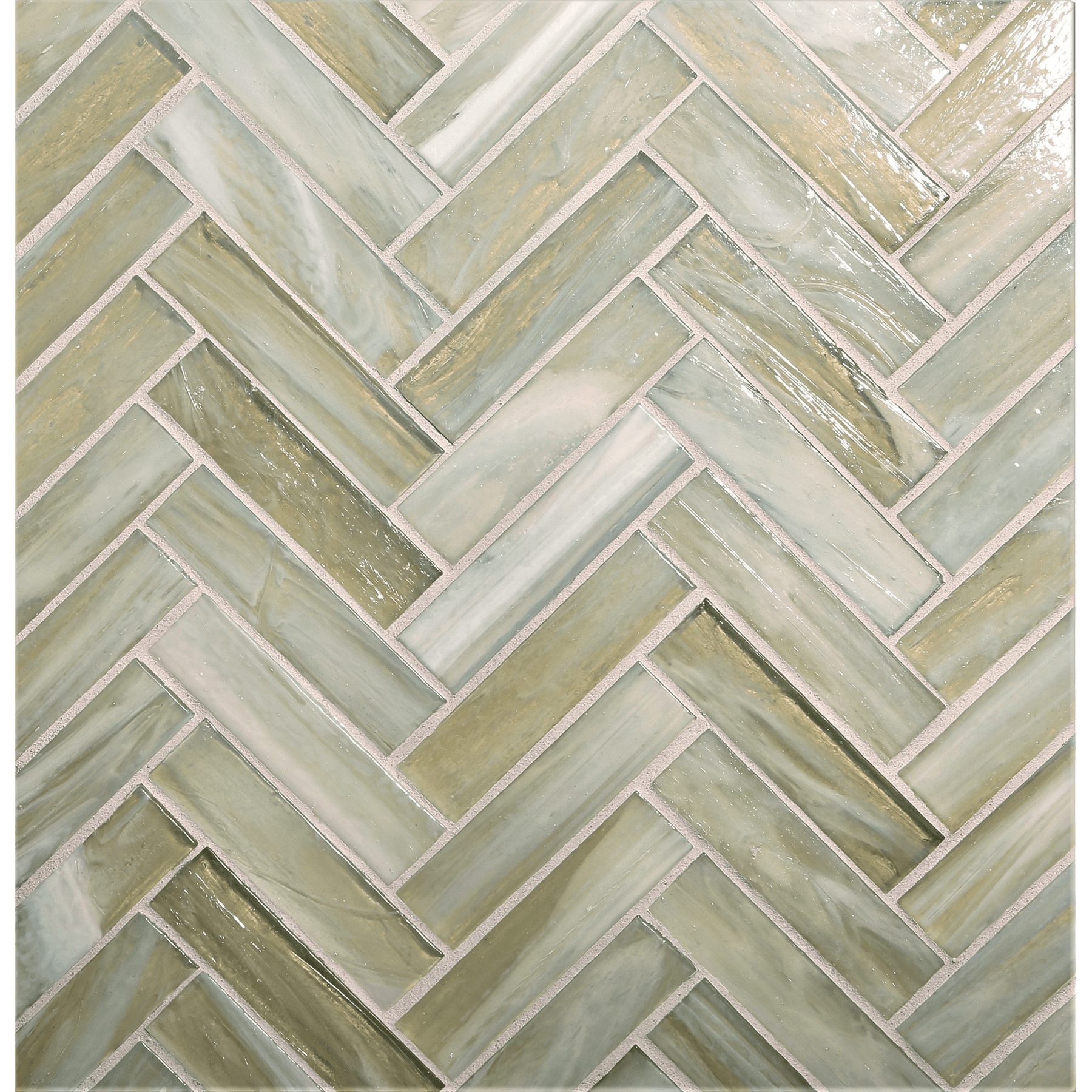 SHIBUI: Verte 1"x4" Herringbone Field Mosaic (9.92"x12.41" | natural)