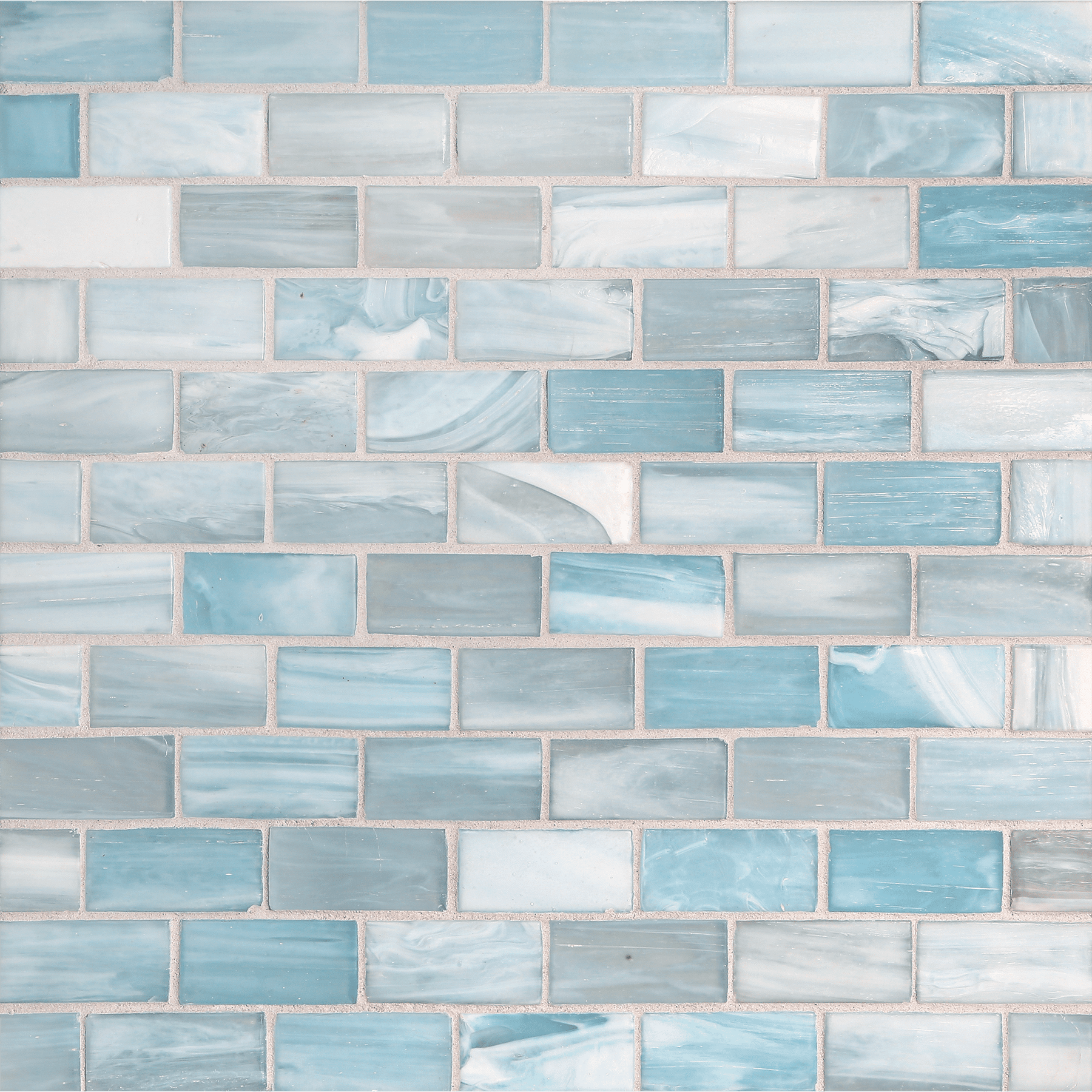 SHIBUI: Zinc 1"x2" Staggered Joint Field Mosaic (11.52"x12.51" | silk)