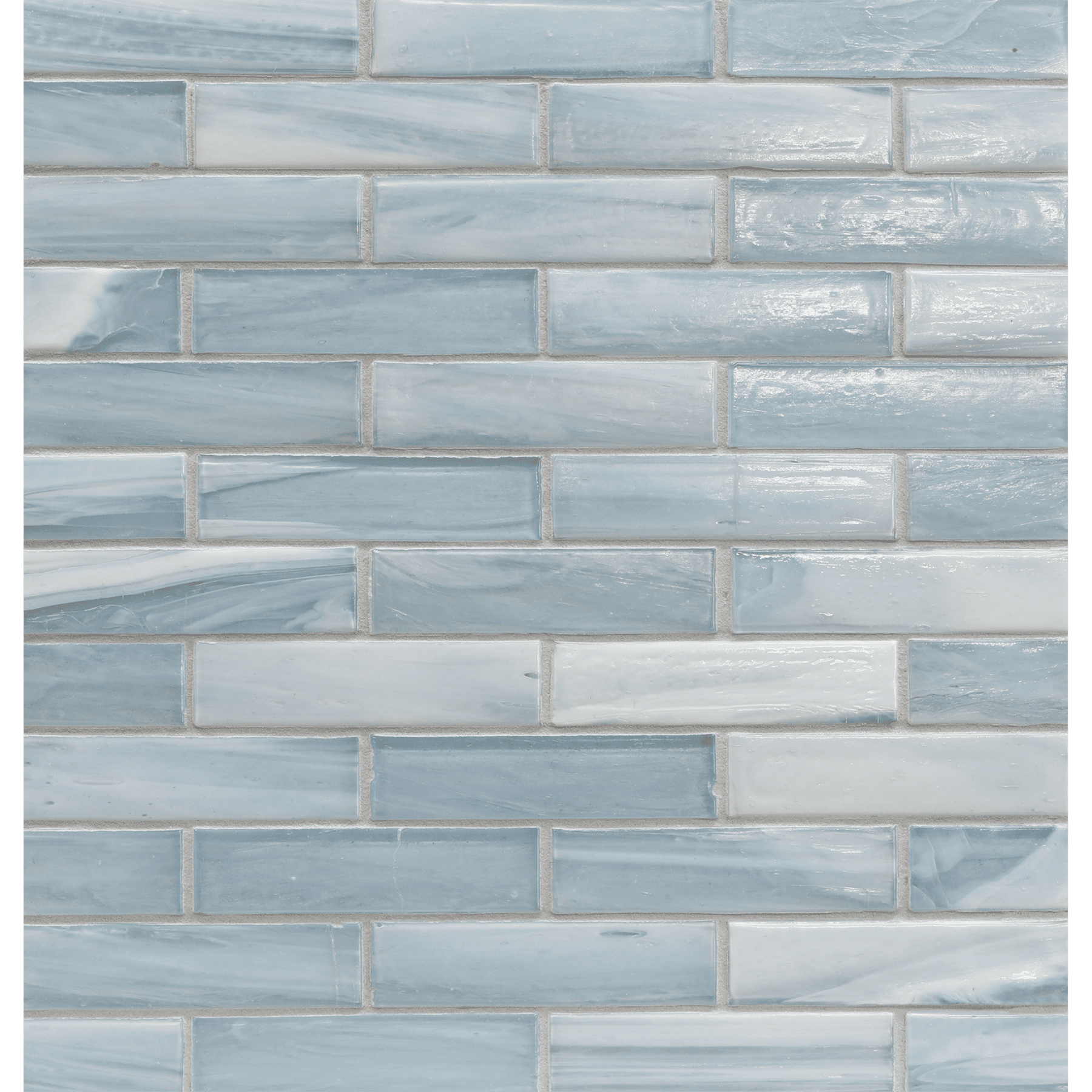 SHIBUI: Zinc 1"x4" Staggered Joint Field Mosaic (9.92"x12.41" | natural)