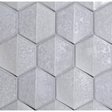 SHINJU: Moonstone Crest Hexagonal Field Mosaic (10.13"x11.74" | semi glossy)