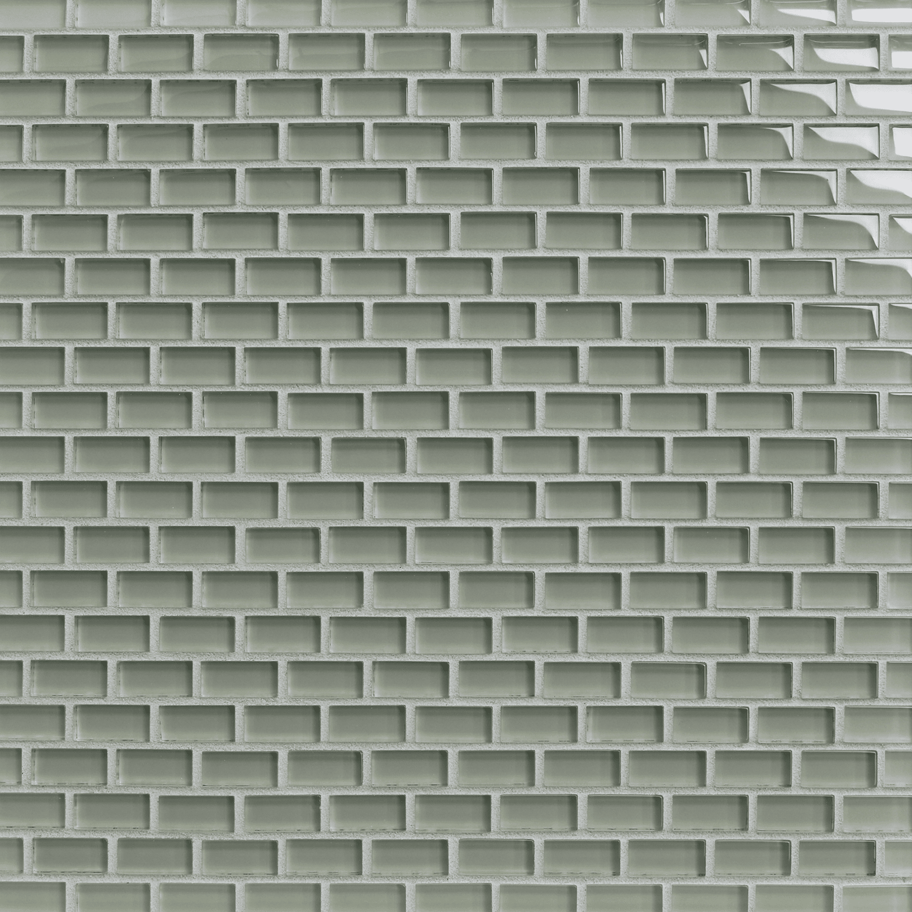 TOMEI: Platinum Green 0.5"x1" Staggered Joint Field Mosaic (11.6"x11.5" | natural)