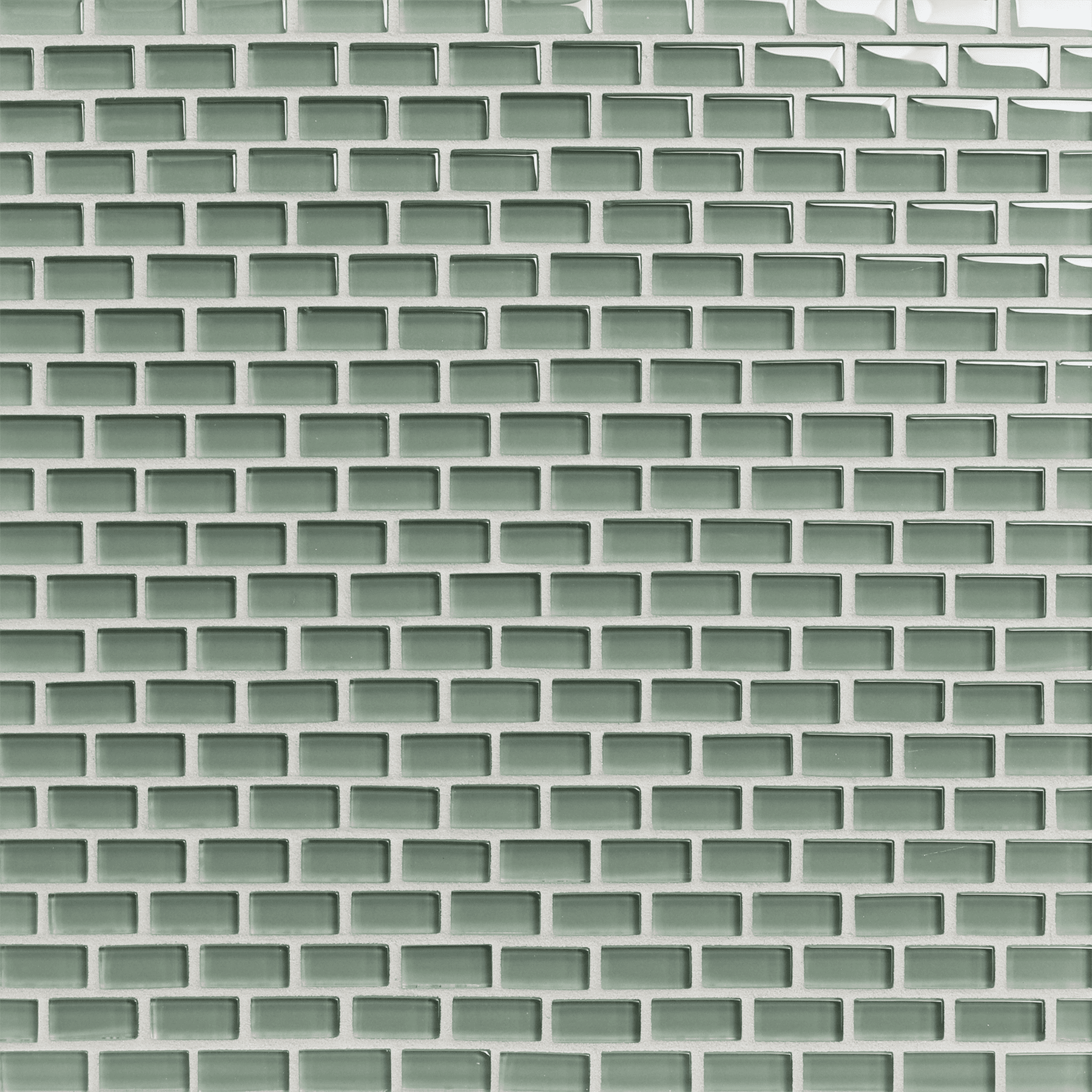 TOMEI: Silver Green 0.5"x1" Staggered Joint Field Mosaic (11.6"x11.5" | natural)