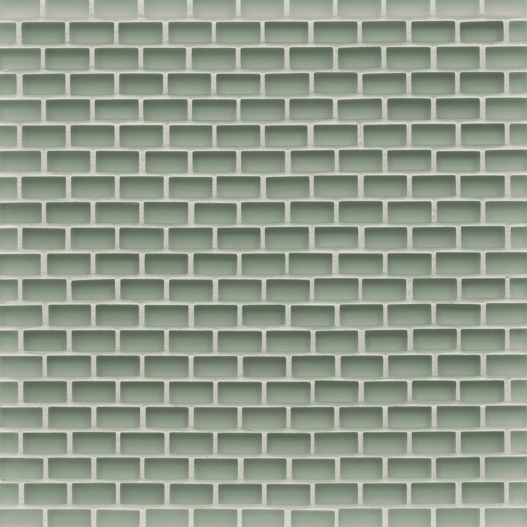 TOMEI: Silver Green 0.5"x1" Staggered Joint Field Mosaic (11.6"x11.5" | silk)