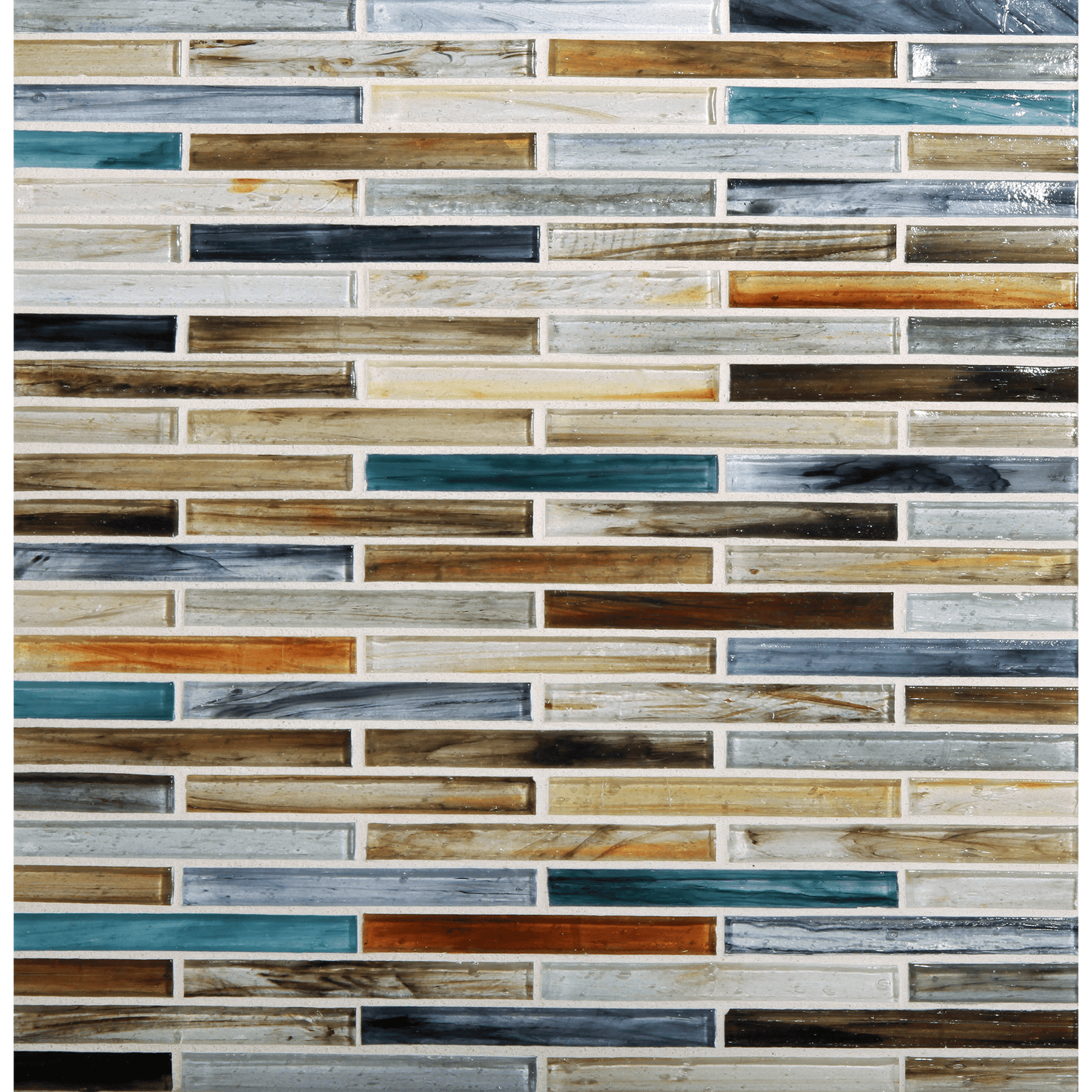 TOZEN: Ahou 0.5"x4" Staggered Joint Field Mosaic (9.92"x12.14" | natural)