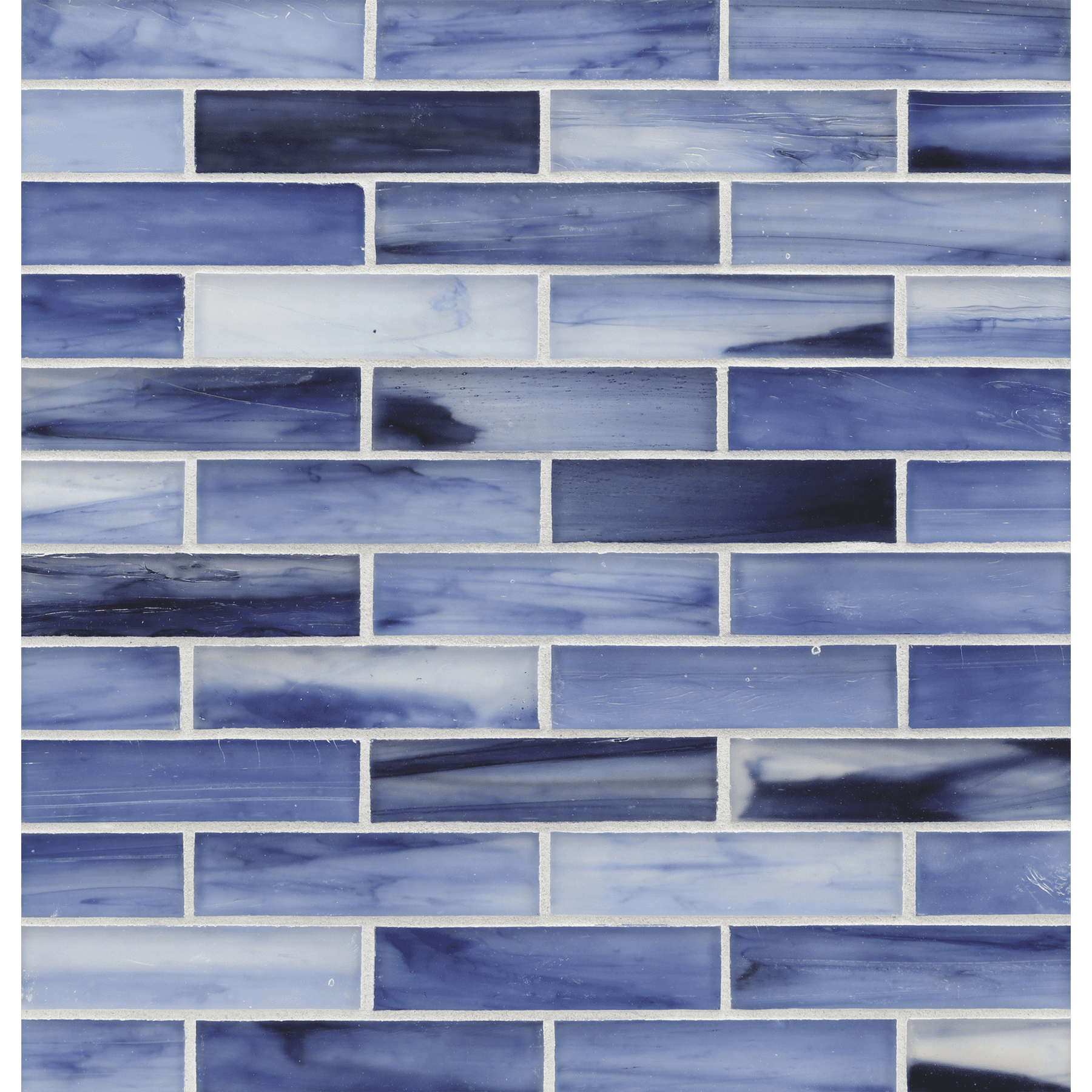 TOZEN: Antimony 1"x4" Staggered Joint Field Mosaic (9.92"x12.41" | silk)