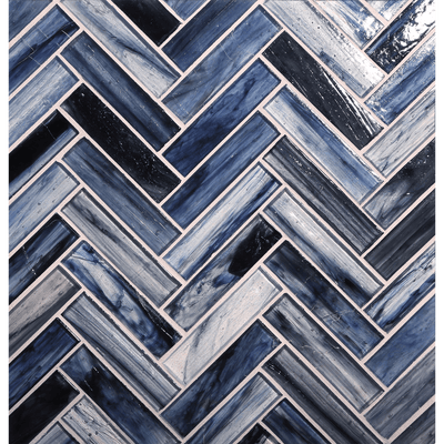 TOZEN: Argon 1"x4" Herringbone Field Mosaic (9.92"x12.41" | natural)