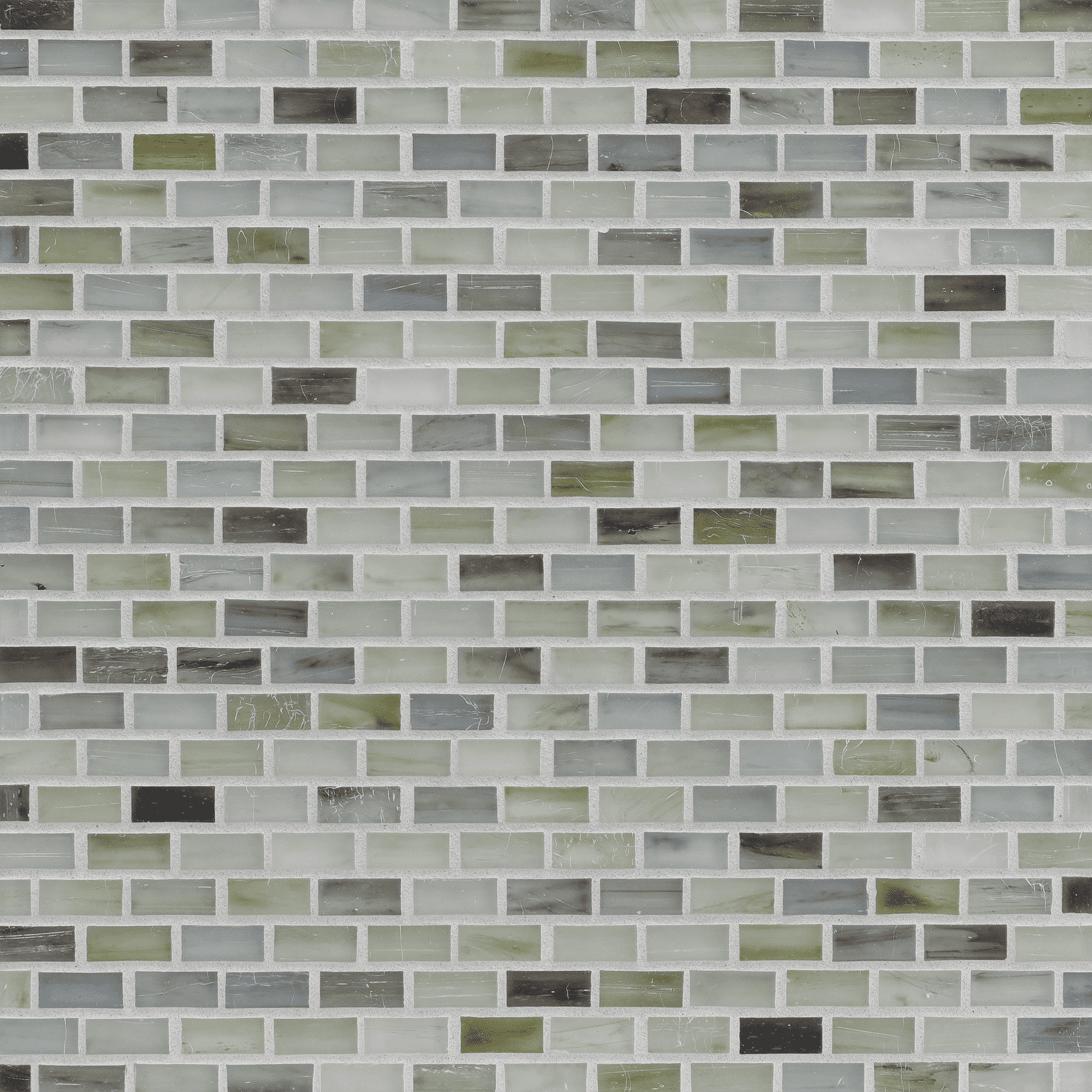 TOZEN: Arsenic 0.5"x1" Staggered Joint Field Mosaic (12.51"x12.51" | silk)