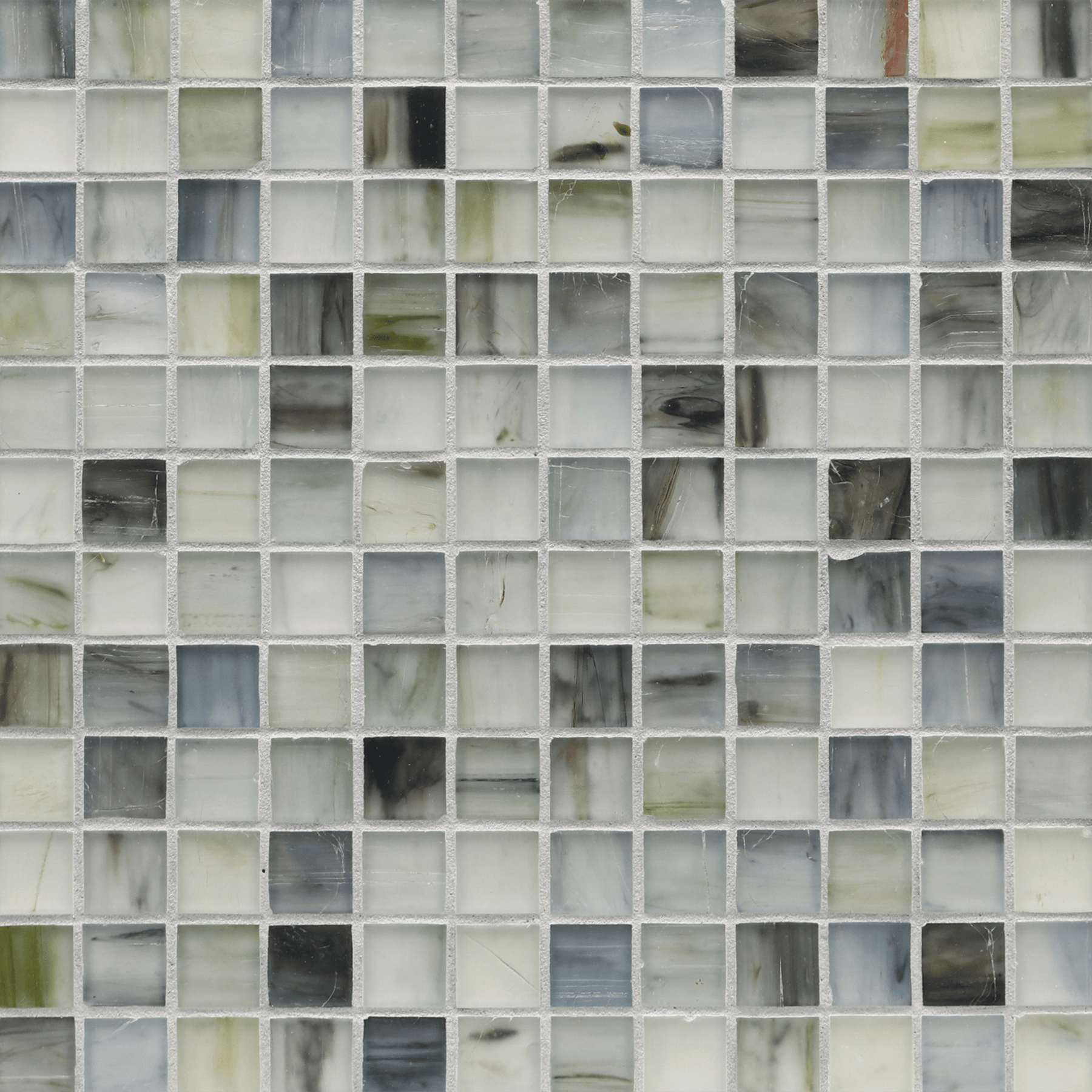 TOZEN: Arsenic 1"x1" Straight Stack Field Mosaic (12.51"x12.51" | silk)