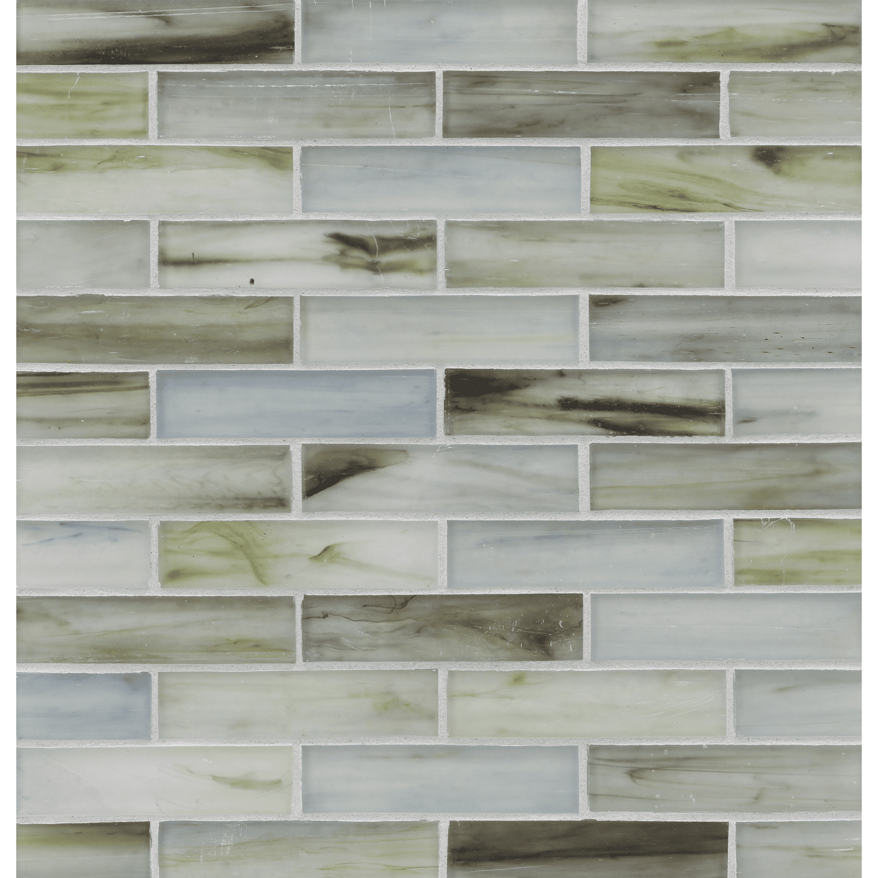 TOZEN: Arsenic 1"x4" Staggered Joint Field Mosaic (9.92"x12.41" | silk)