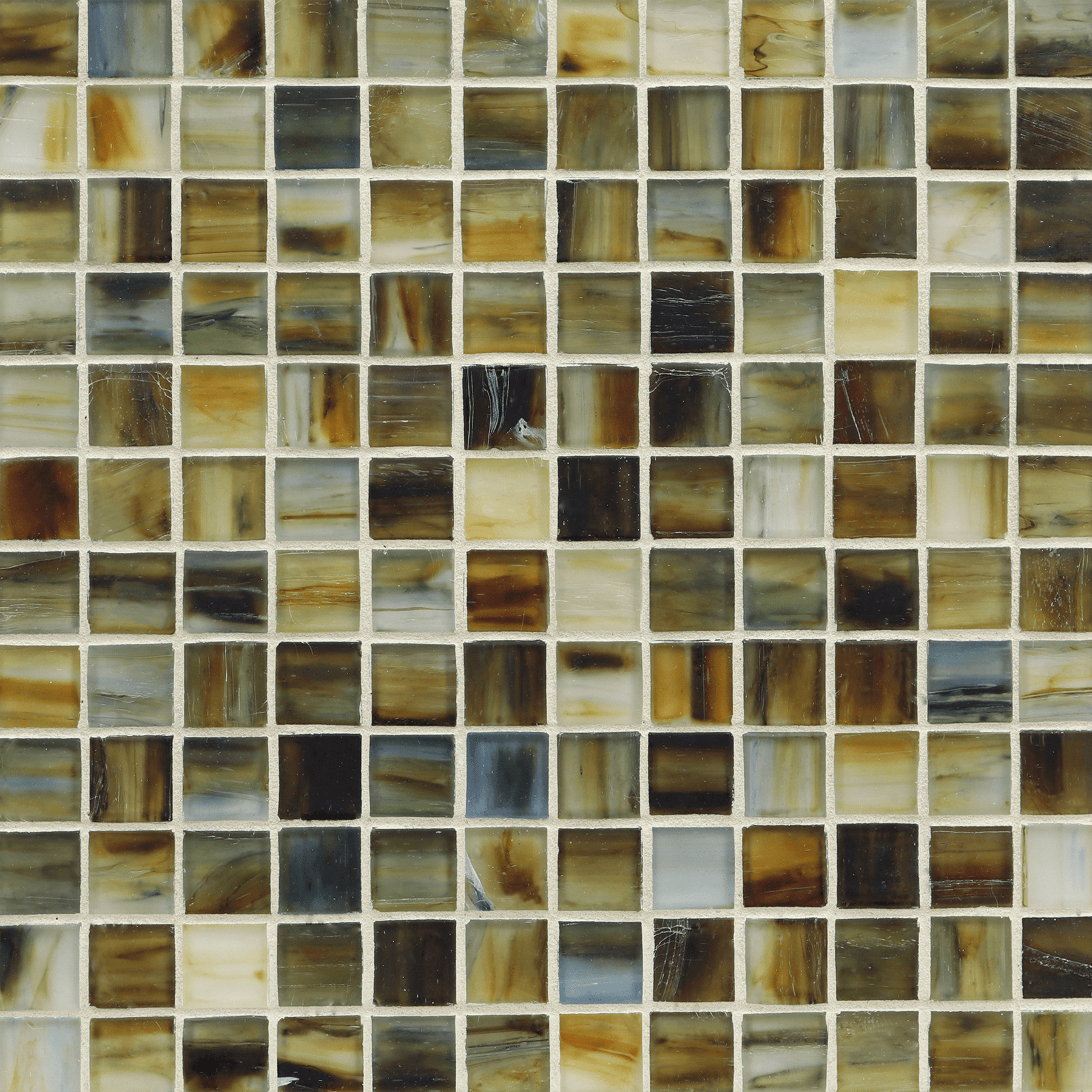 TOZEN: Copper 1"x1" Straight Stack Field Mosaic (12.51"x12.51" | silk)